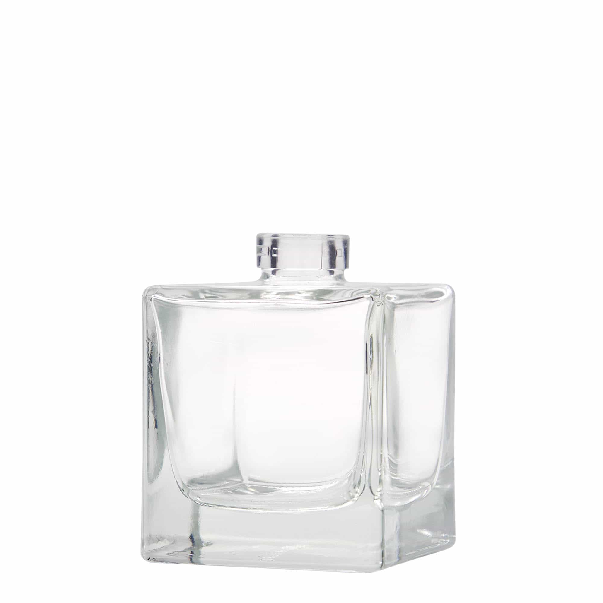 Bouteille en verre 200 ml 'Cube', carrée, bouchage: bouchon