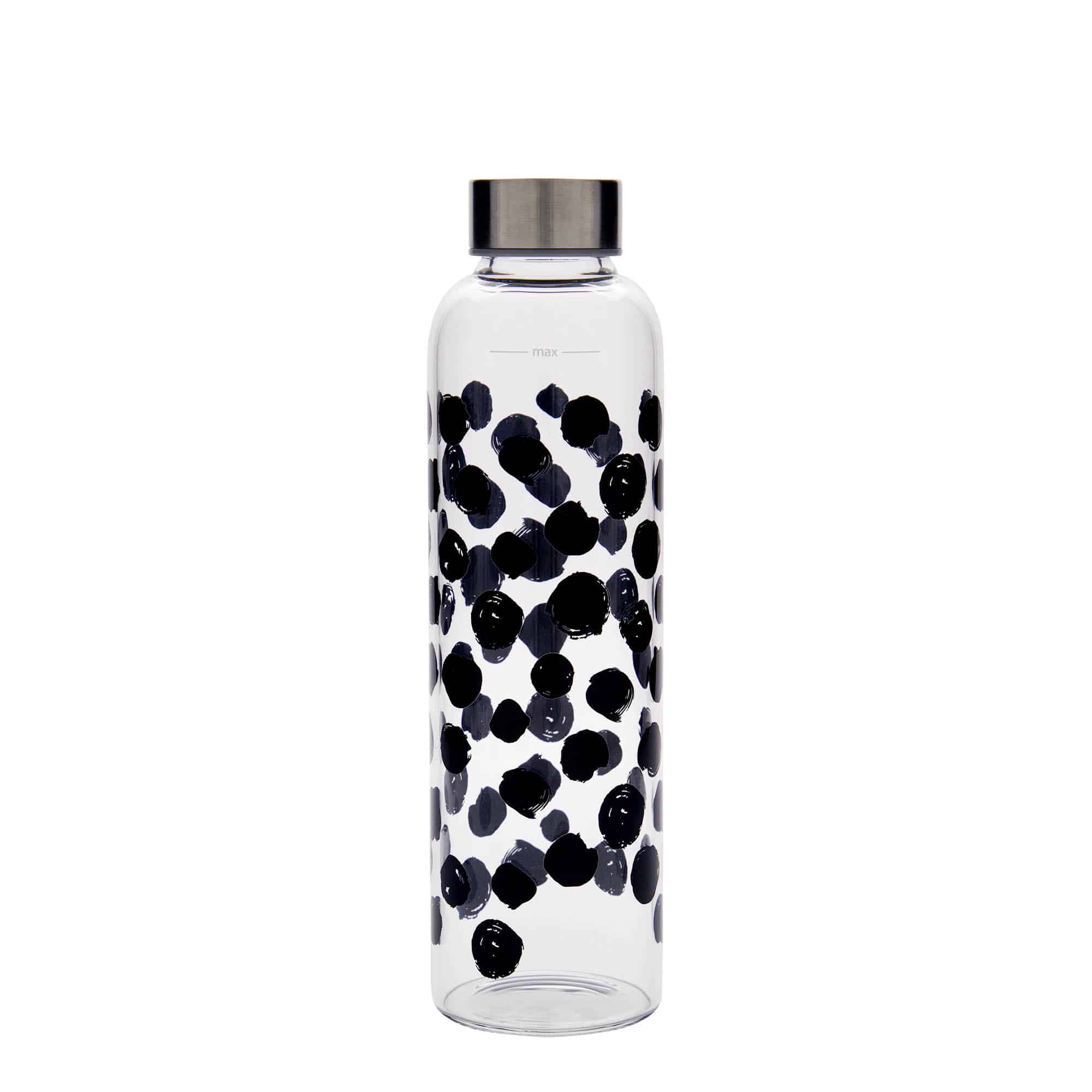 Gourde 500 ml 'Perseus', motif : points noirs, bouchage: Bougage à vis