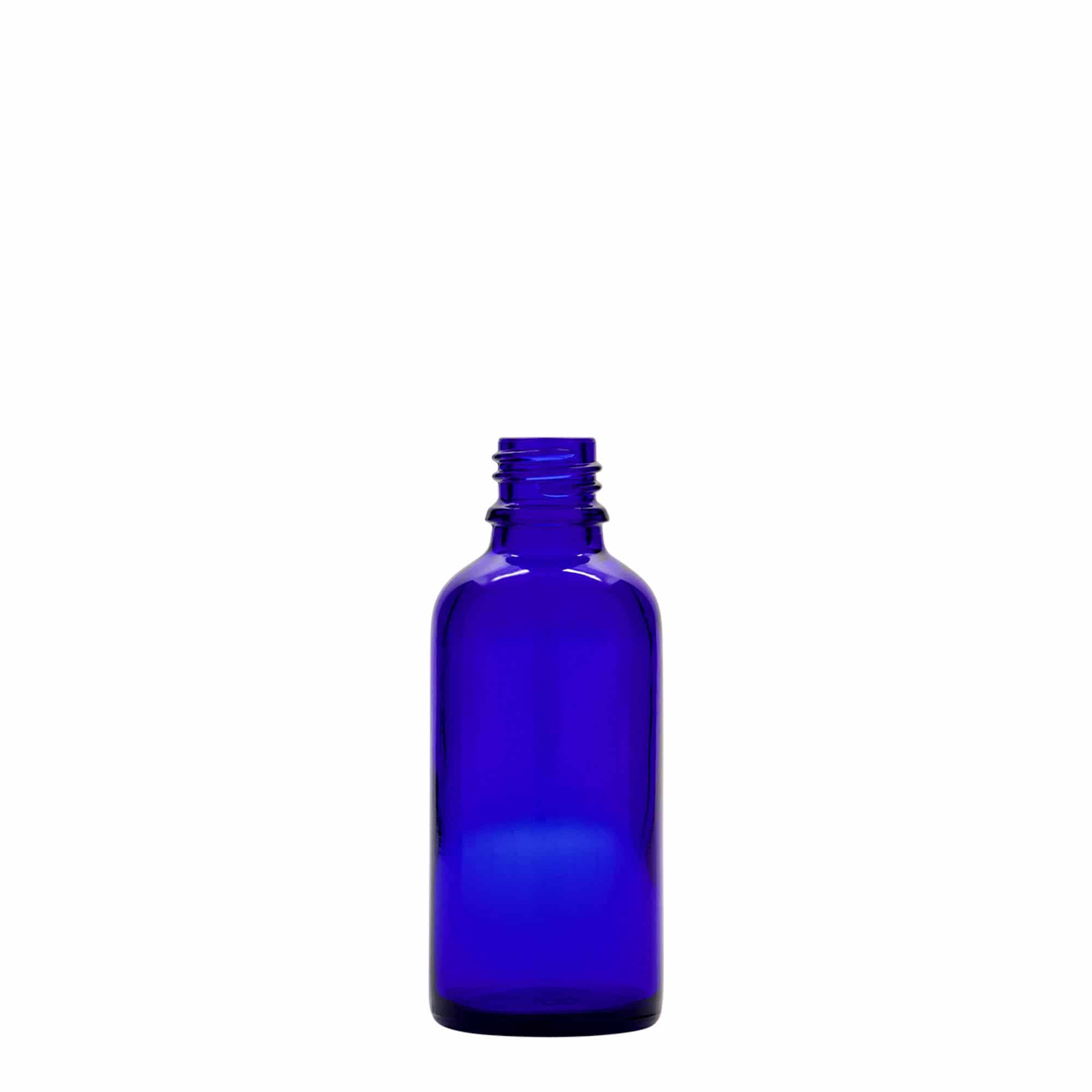 Flacon vaporisateur médical 50 ml, verre, bleu roi, bouchage: DIN 18