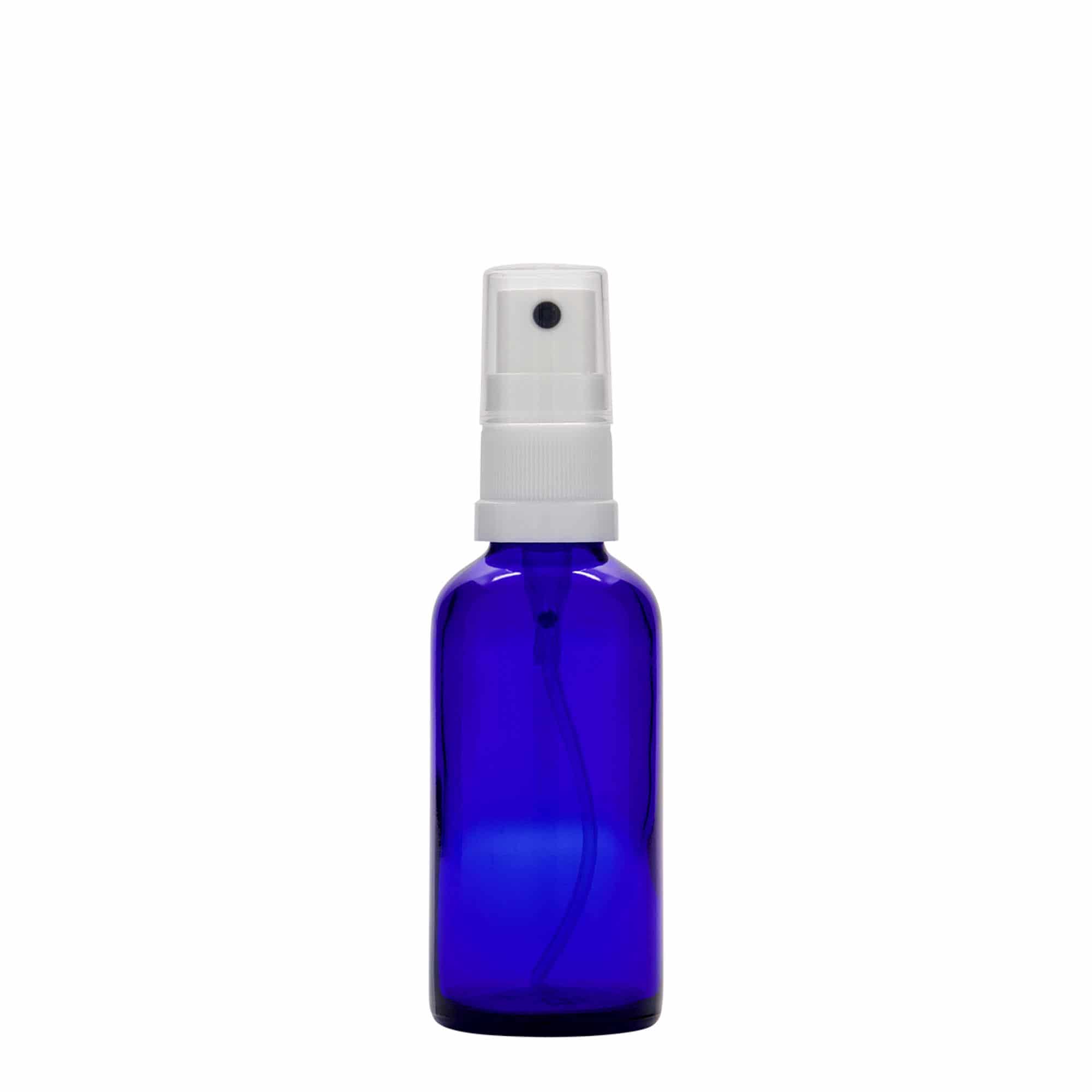 Flacon vaporisateur médical 50 ml, verre, bleu roi, bouchage: DIN 18