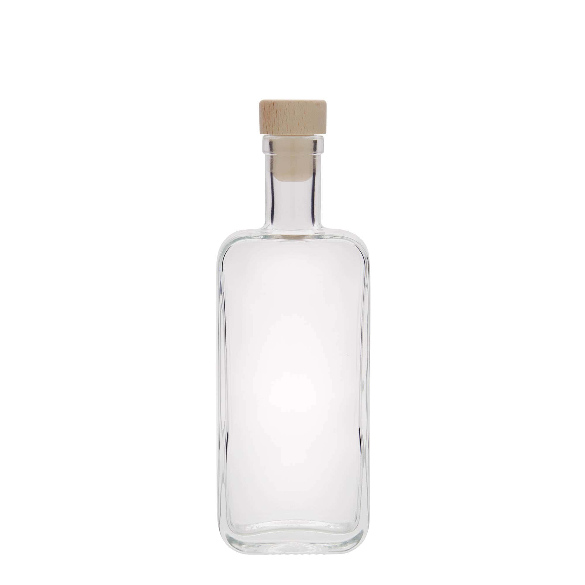 Bouteille en verre 200 ml 'Nice', rectangulaire, bouchage: bouchon