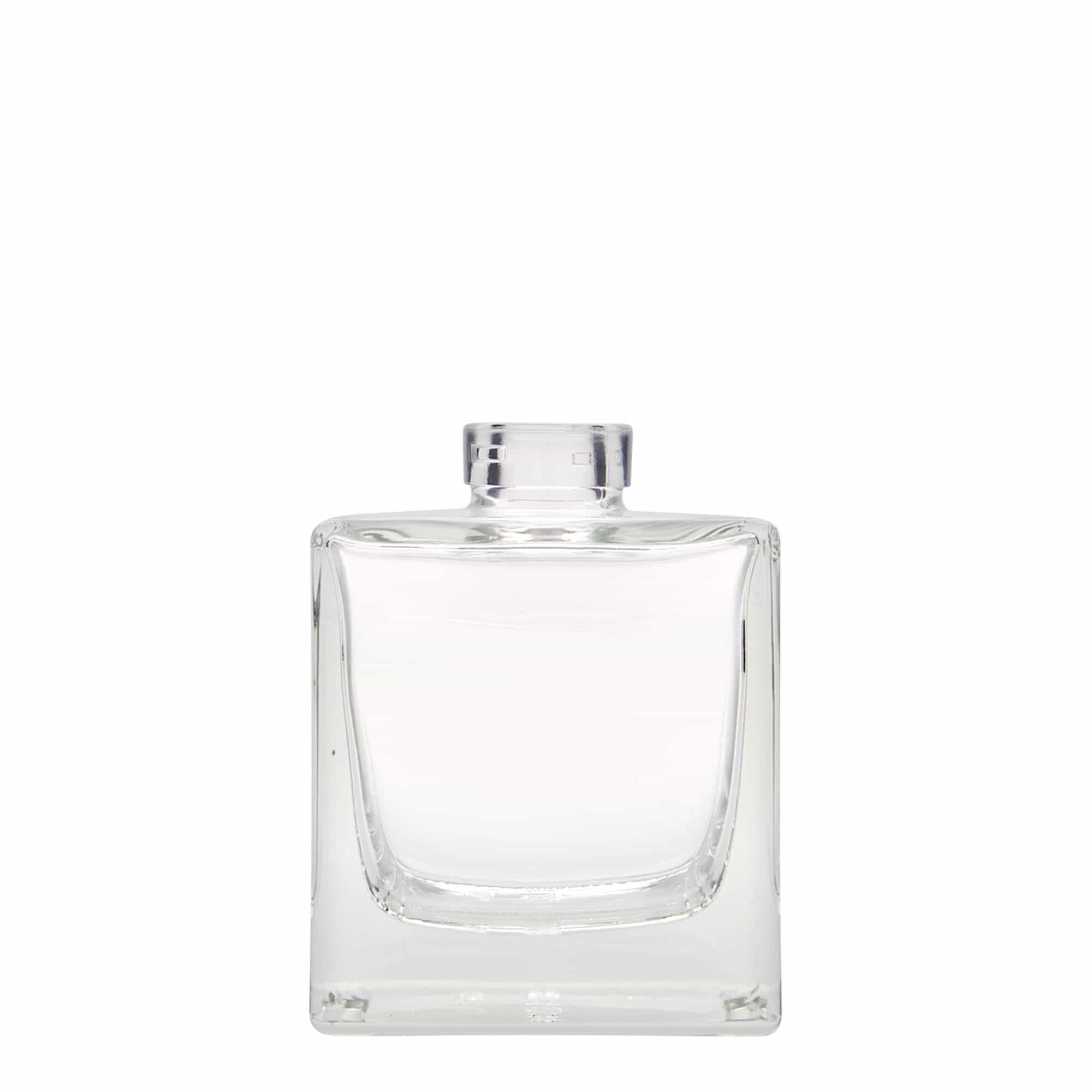 Bouteille en verre 200 ml 'Cube', carrée, bouchage: bouchon