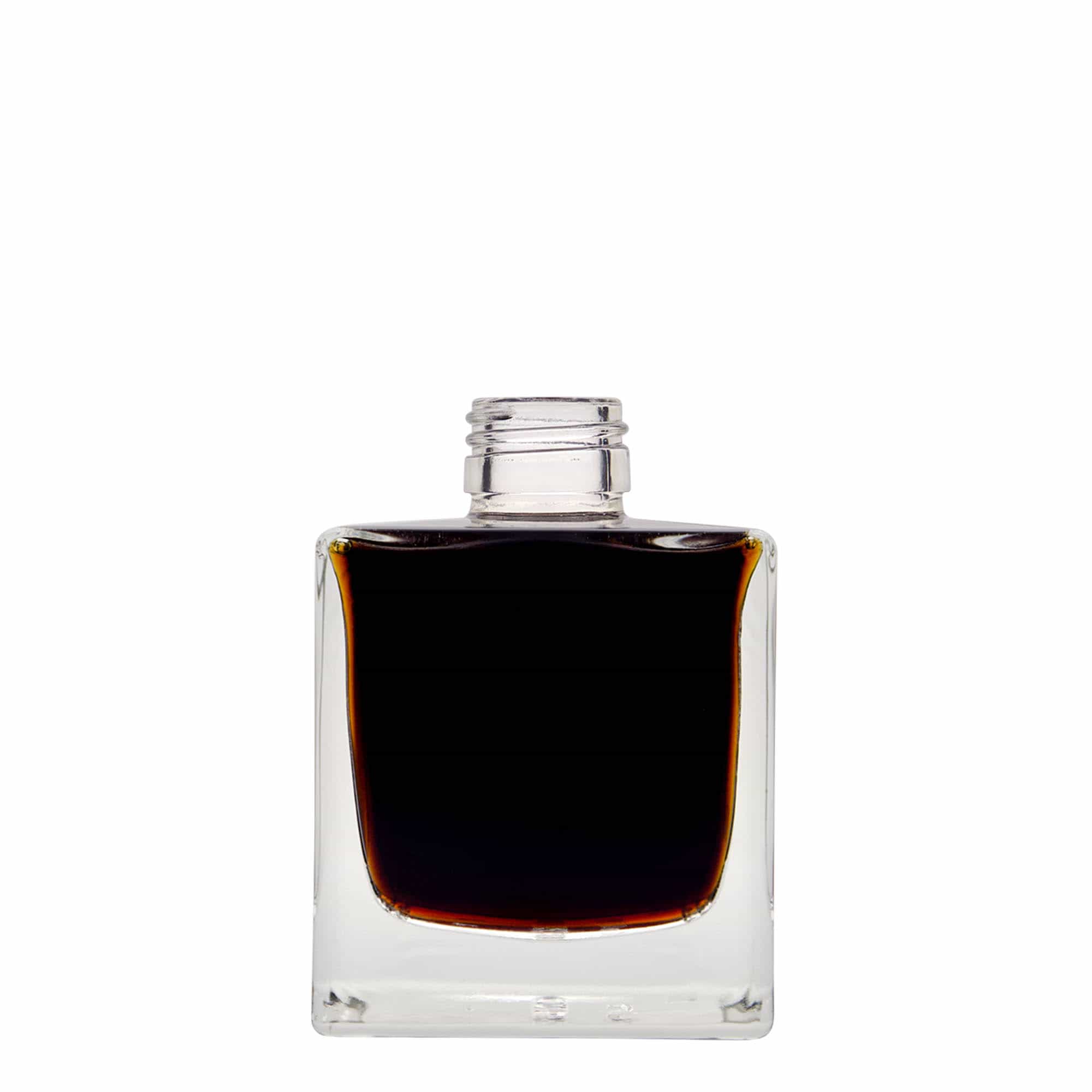 Bouteille en verre 200 ml 'Cube', carrée, bouchage: PP 28