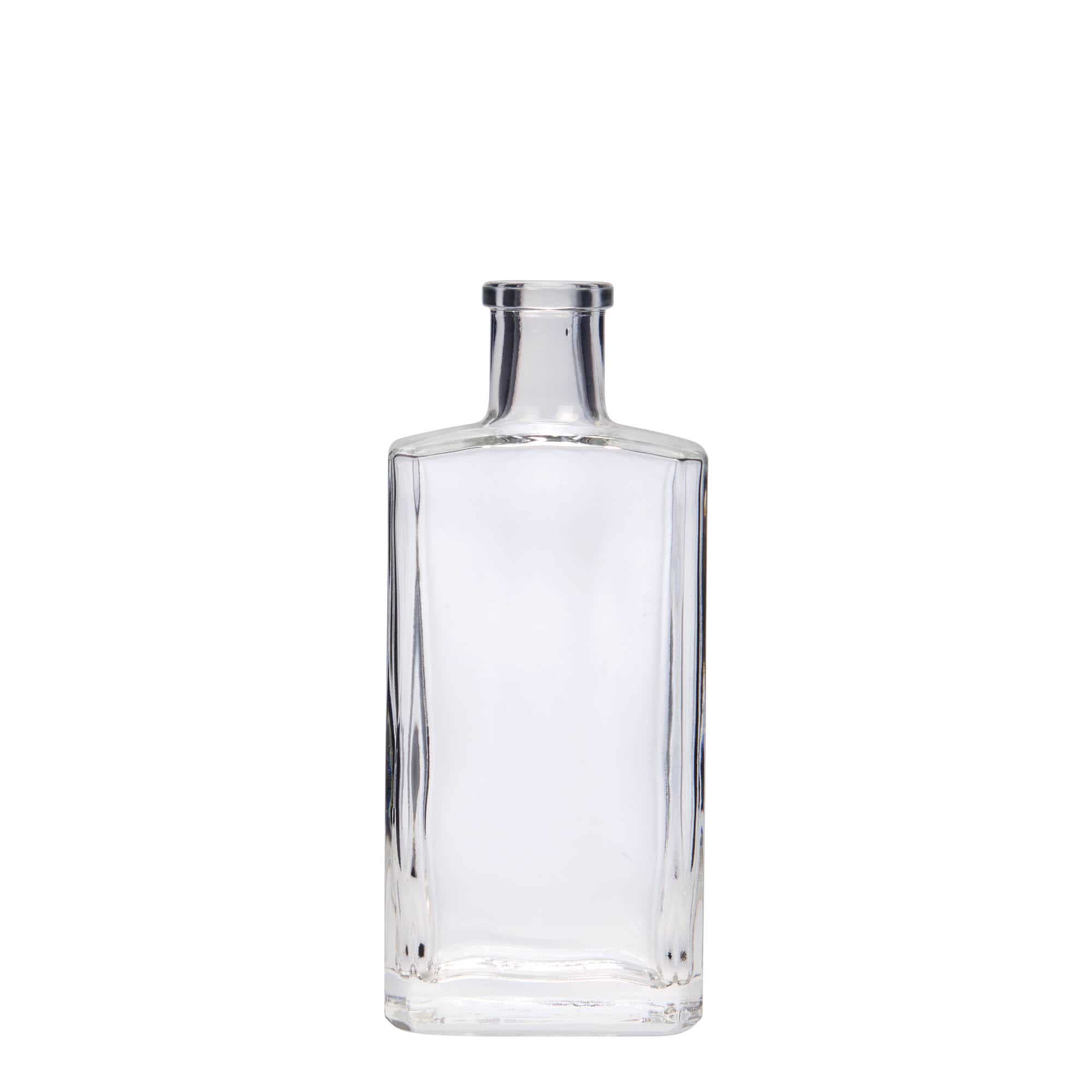 Bouteille en verre 200 ml 'Shiny', rectangulaire, bouchage: bouchon