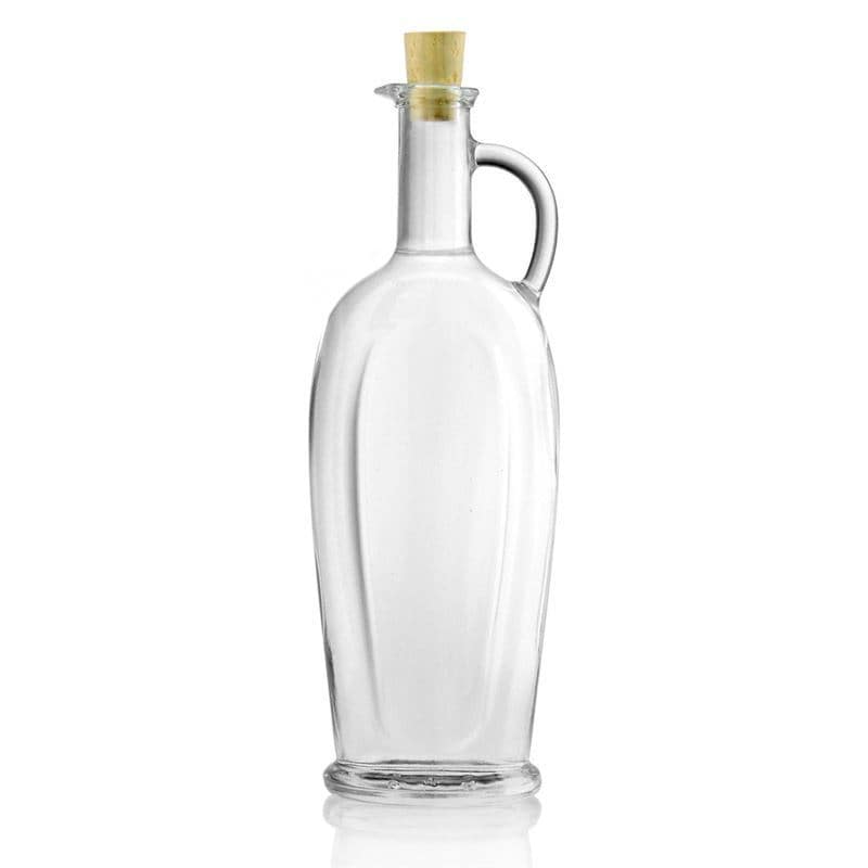 Bouteille en verre 500 ml 'Eleganta', ovale, bouchage: bouchon