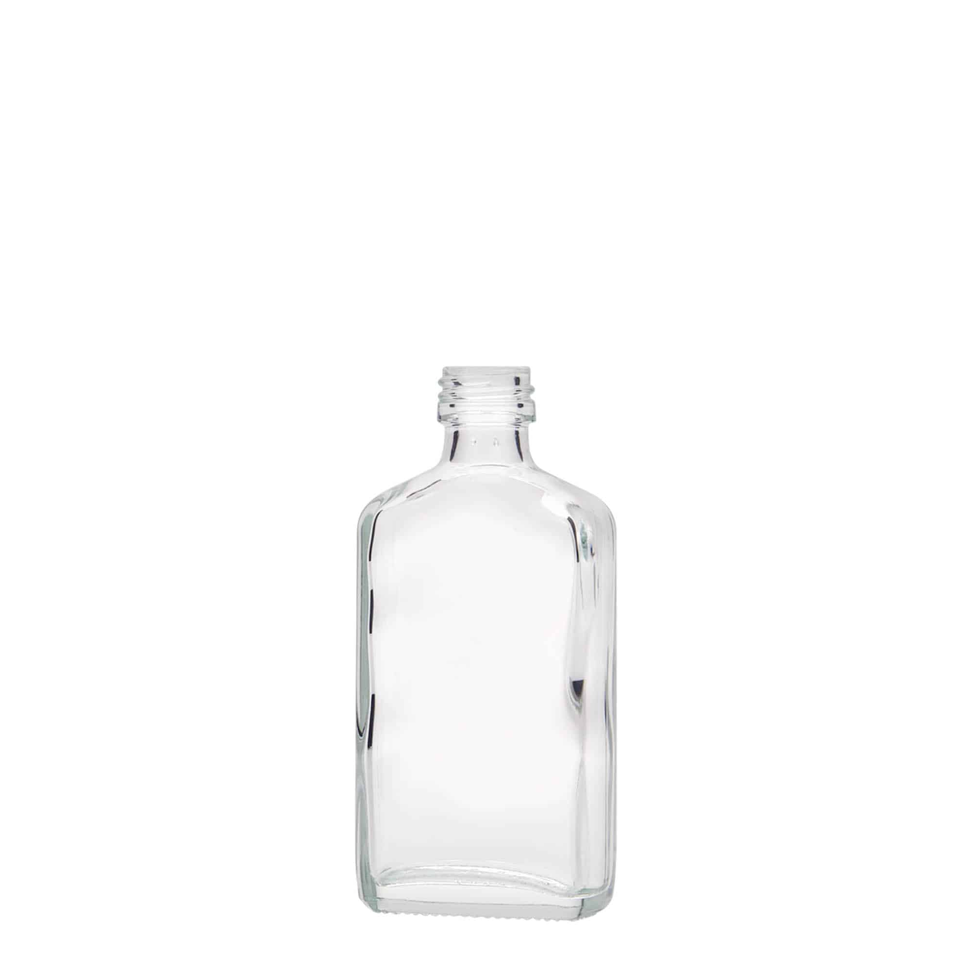 Flasque 50 ml, rectangulaire, verre, bouchage: PP 18