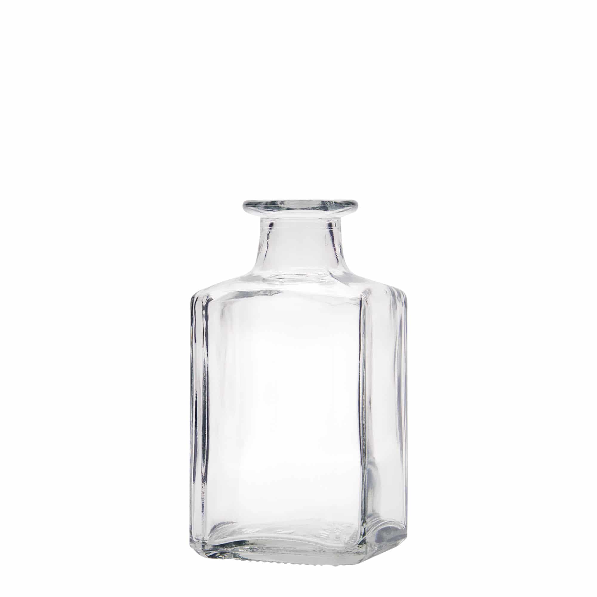 Bouteille en verre 250 ml 'Torben', carrée, bouchage: bouchon