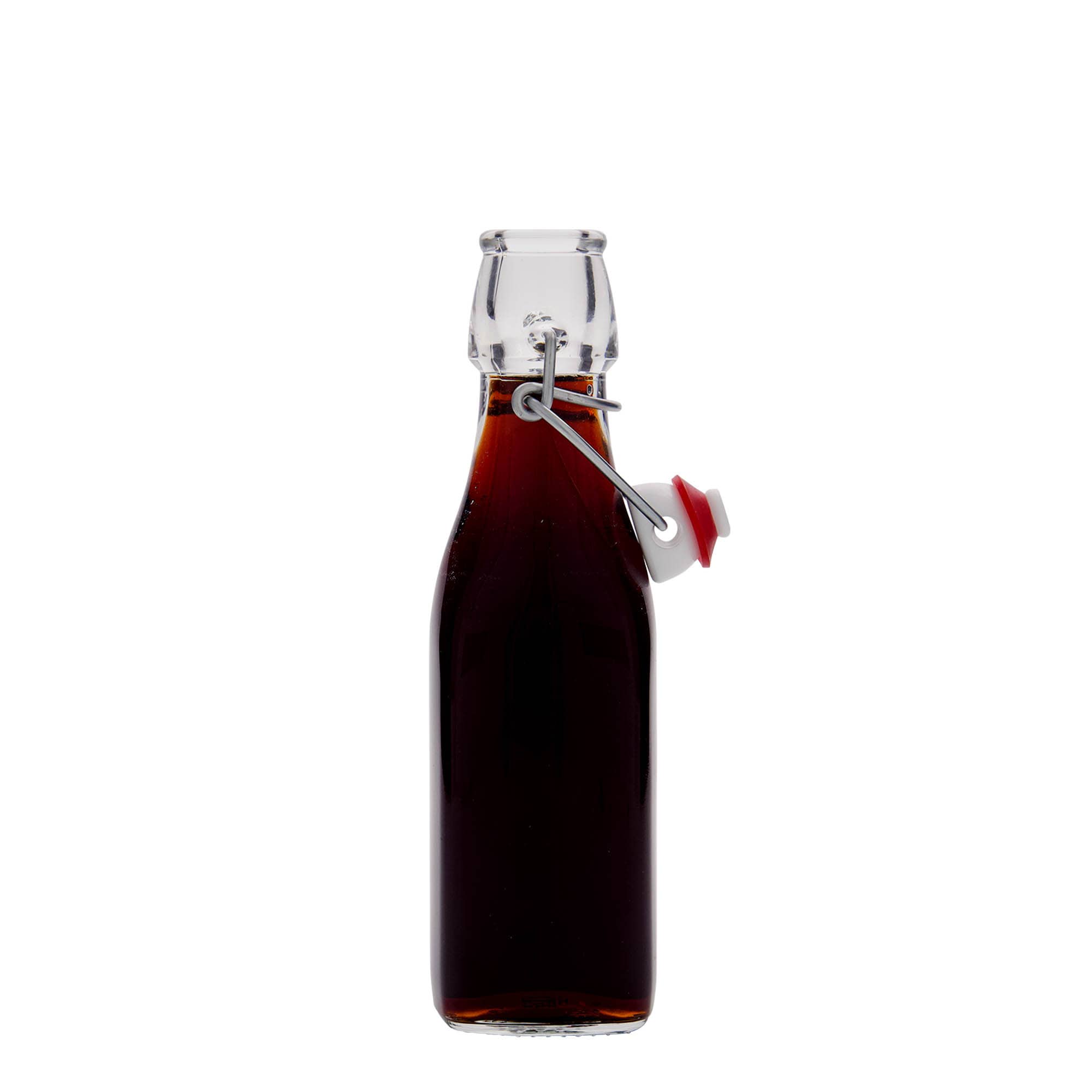 Bouteille en verre 250 ml 'Swing', carrée, bouchage: bouchon mécanique