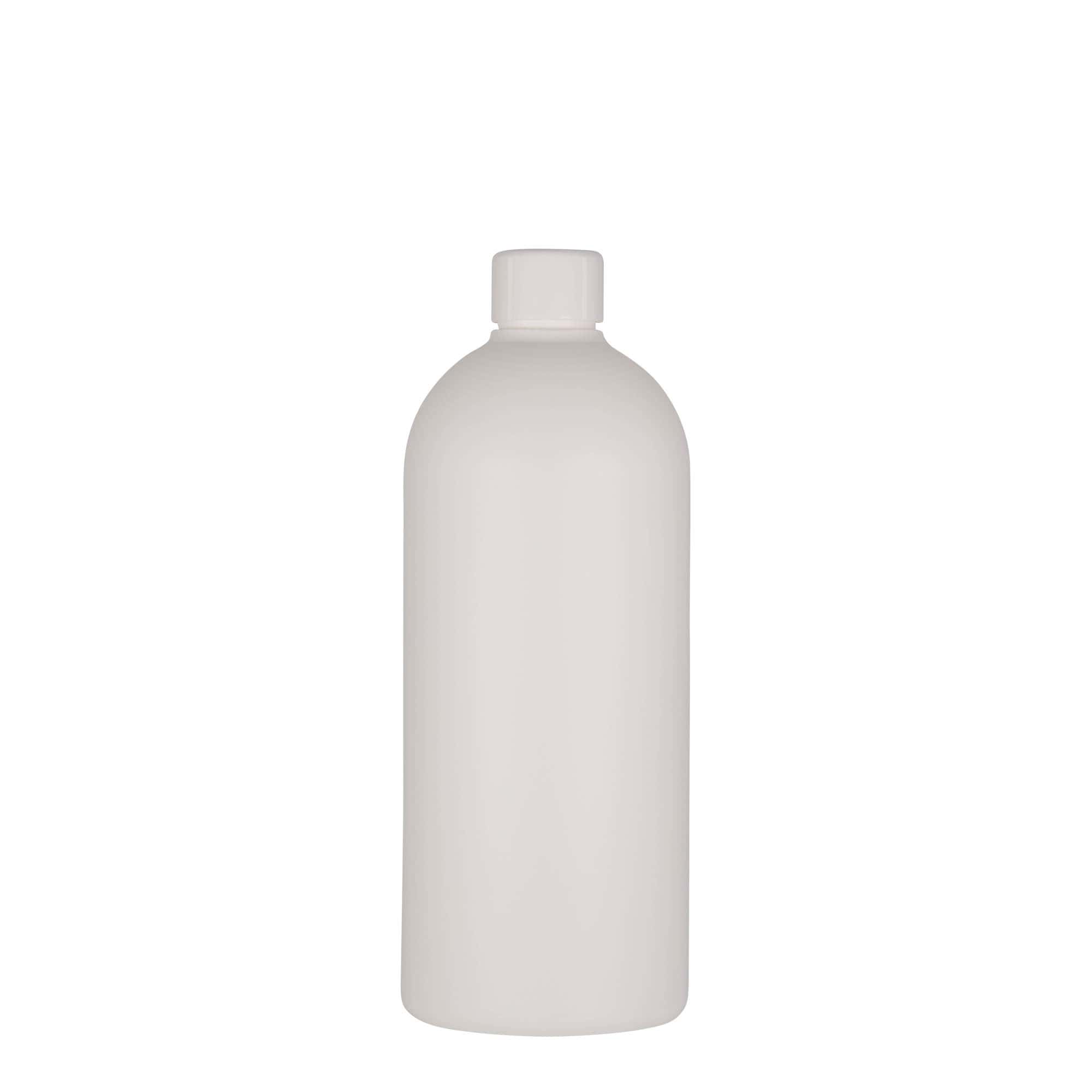 Bouteille en plastique 500 ml 'Tuffy', PEHD, blanche, bouchage: GPI 24/410