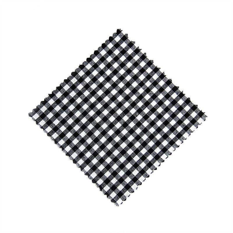 Napperon à carreaux 12x12, carré, tissu, noir, bouchage: TO38-TO53