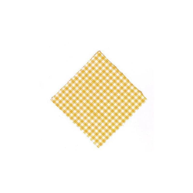 Napperon à carreaux 12x12, carré, tissu, jaune, bouchage: TO38-TO53