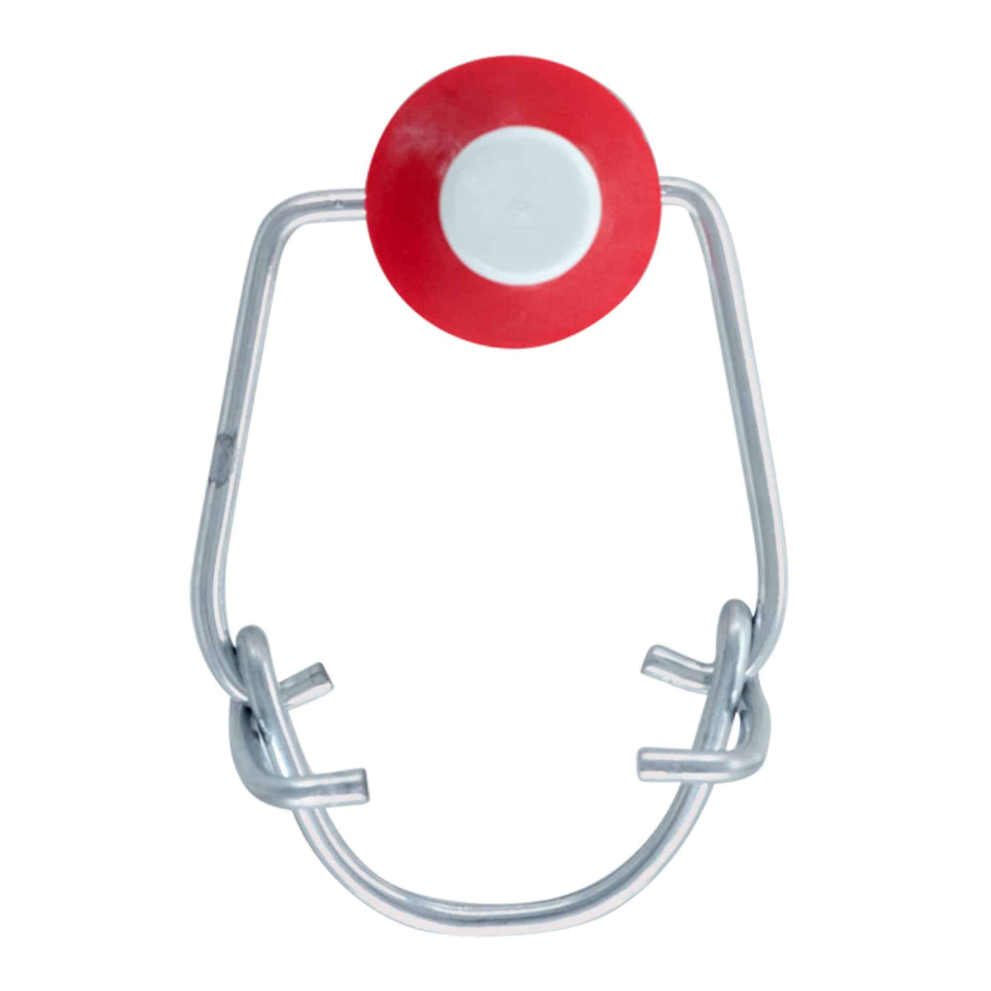 Bouchon mécanique standard, plastique, rouge-blanc