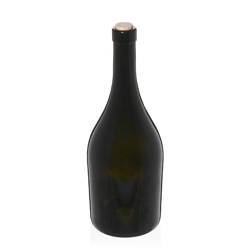 Bouteille de vin 750 ml 'Exclusive', vert antique, bouchage: bouchon