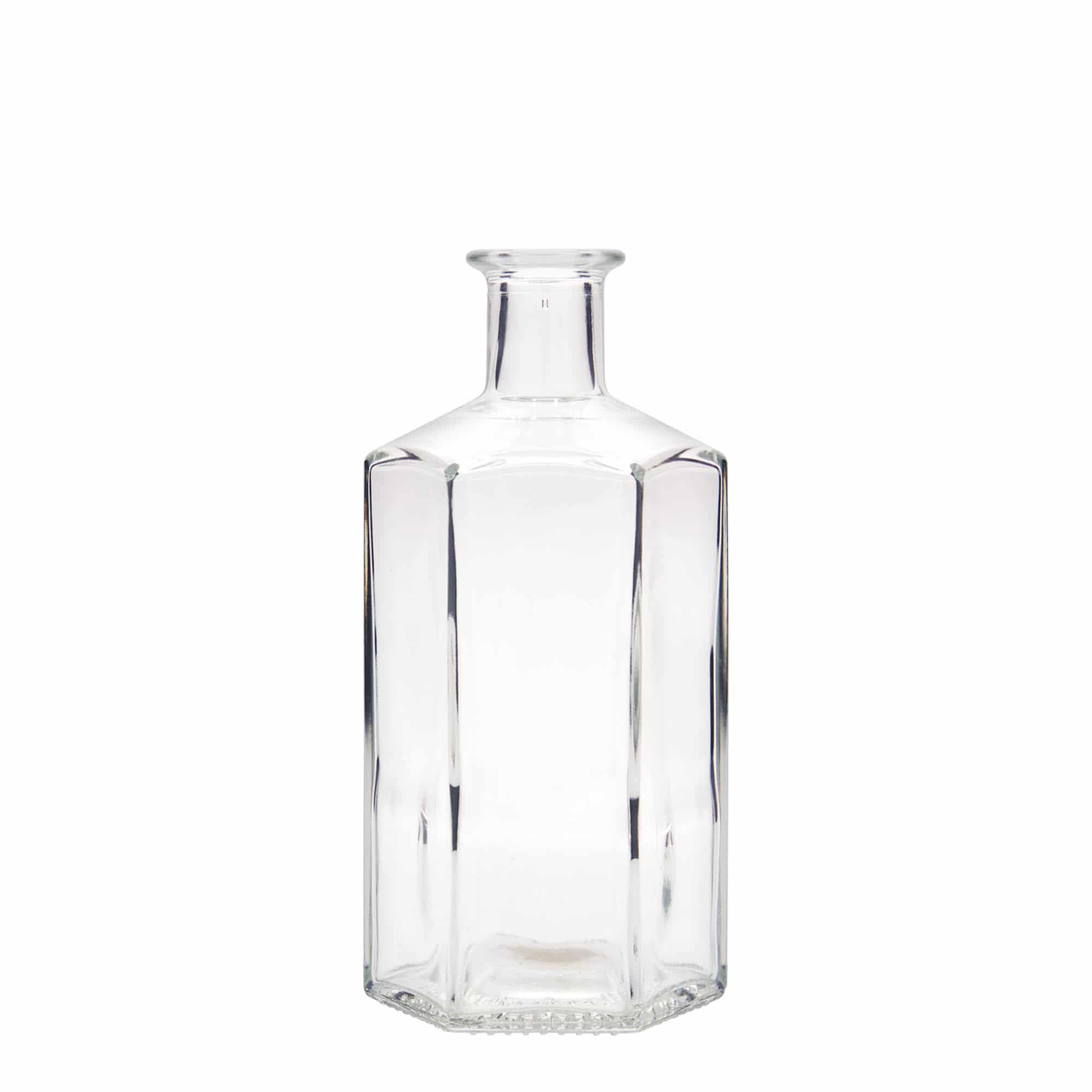 Bouteille en verre apothicaire 500 ml 'Jimmy', hexagonale, bouchage: bouchon