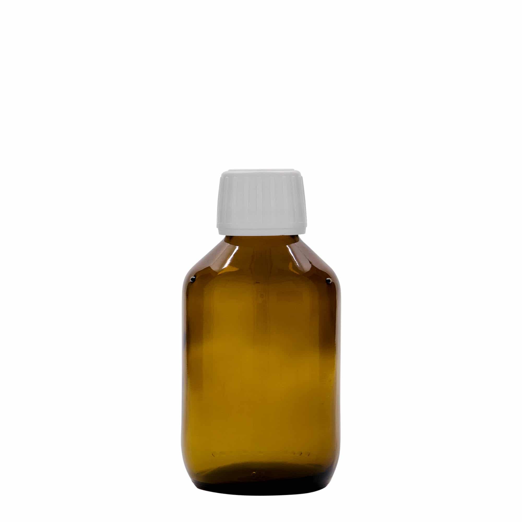 Flacon pharmaceutique 150 ml, brun, verre, bouchage: PP 28
