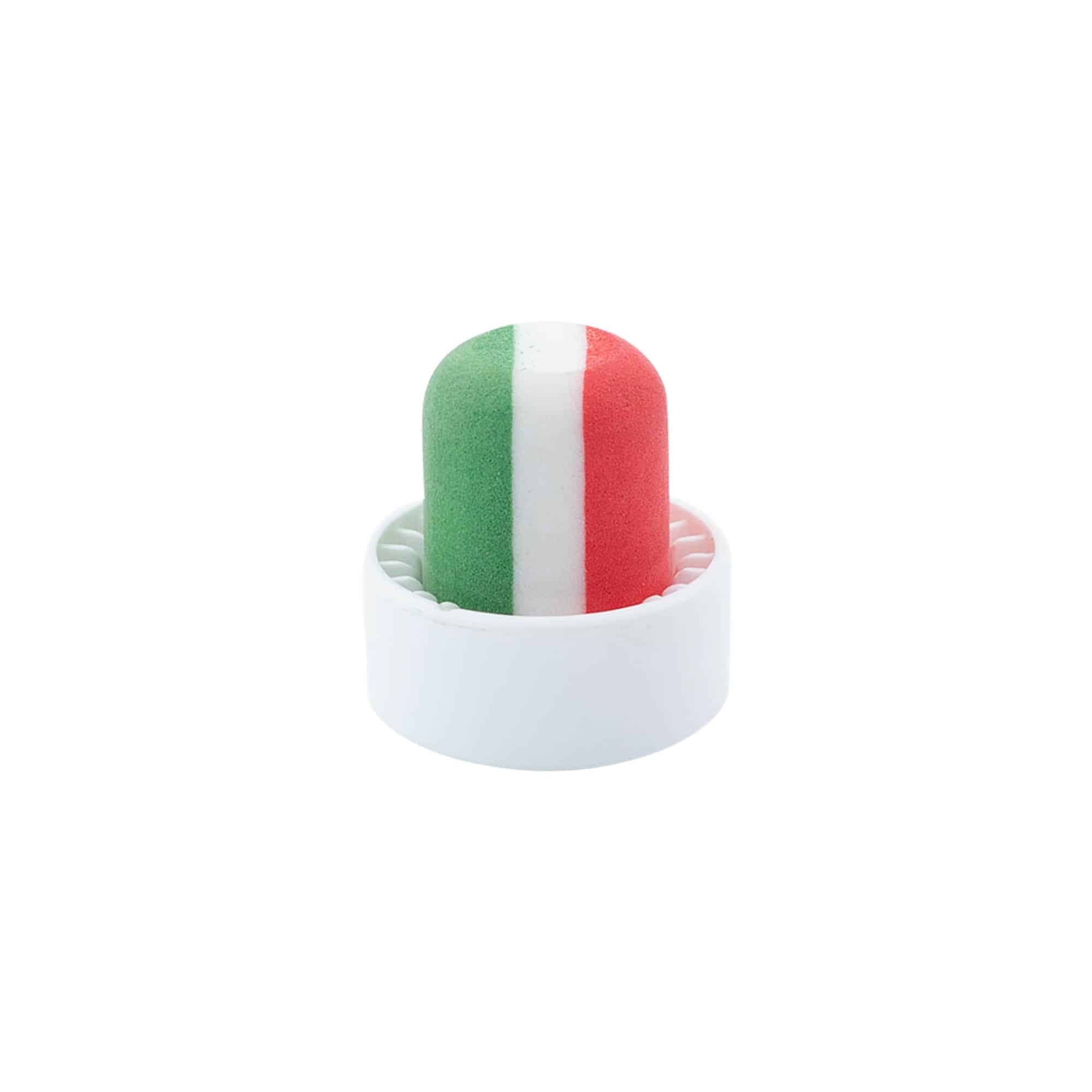 Bouchon à poignée 19 mm 'Italie', plastique, multicolore, pour bouchage: bouchon
