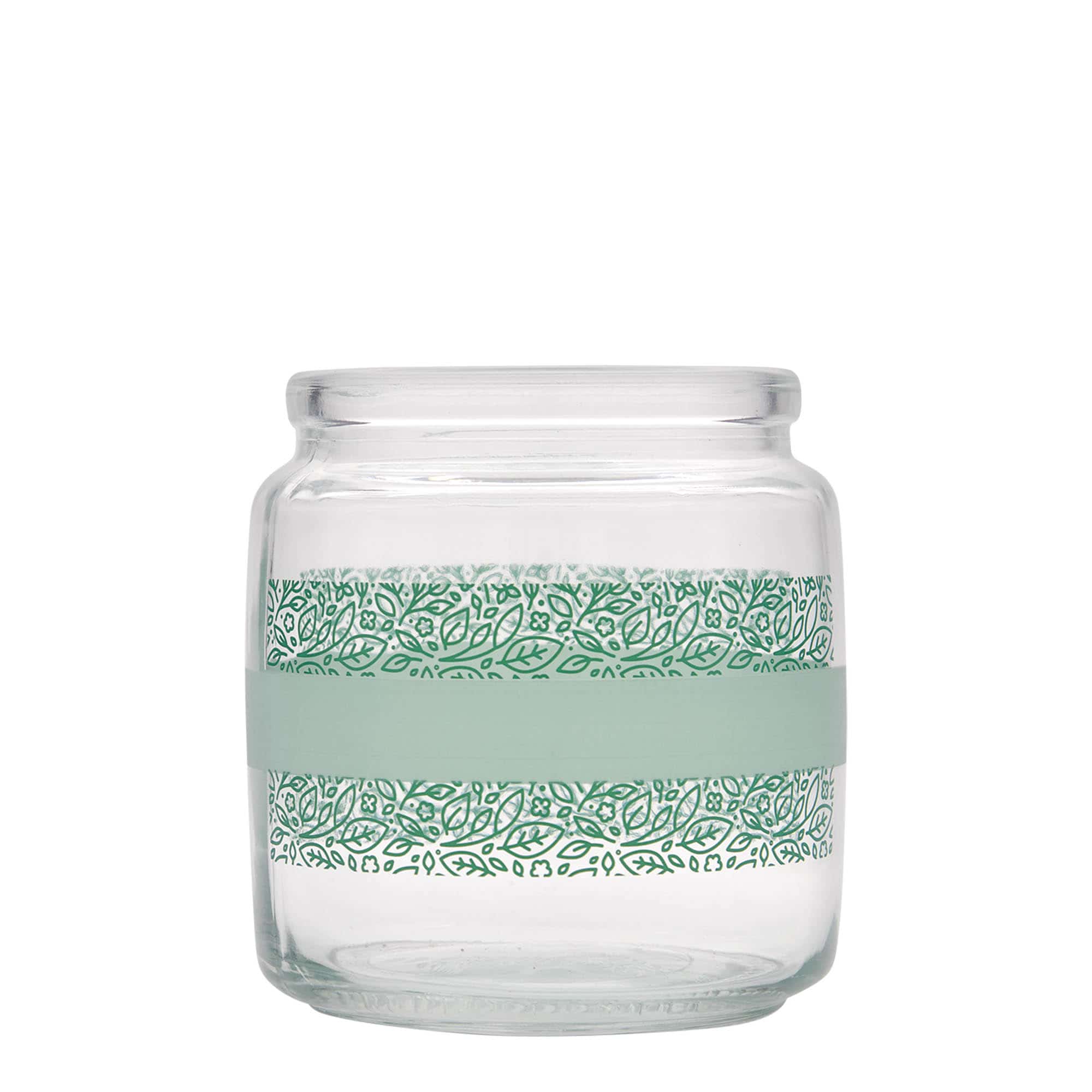 Pot rond 750 ml 'Giara', motif : naturalmente verde, bouchage: bouchon