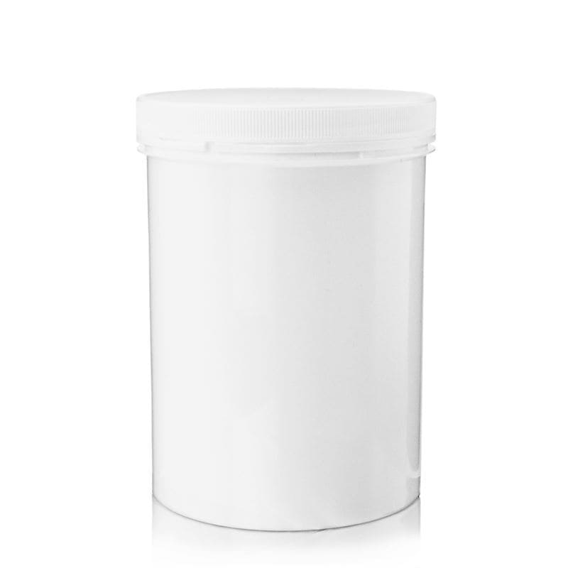 Boîte en plastique 1 250 ml 'Securilock', PP, blanche, bouchage: Bougage à vis