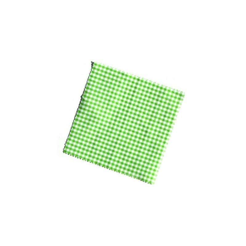 Napperon à carreaux 12x12, carré, tissu, vert tilleul, bouchage: TO38-TO53