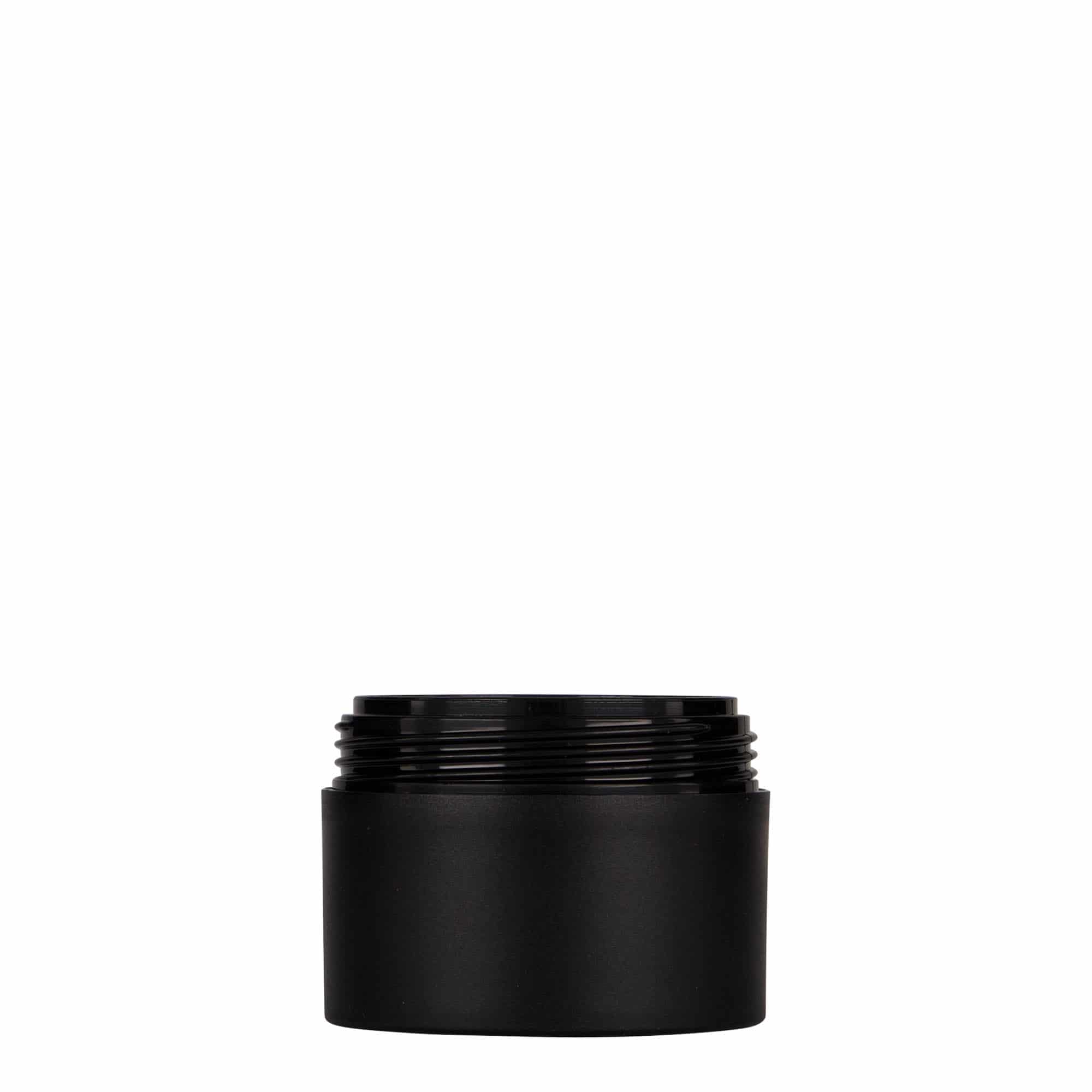 Boîte en plastique 50 ml 'Antonella', PP, noire, bouchage: Bougage à vis