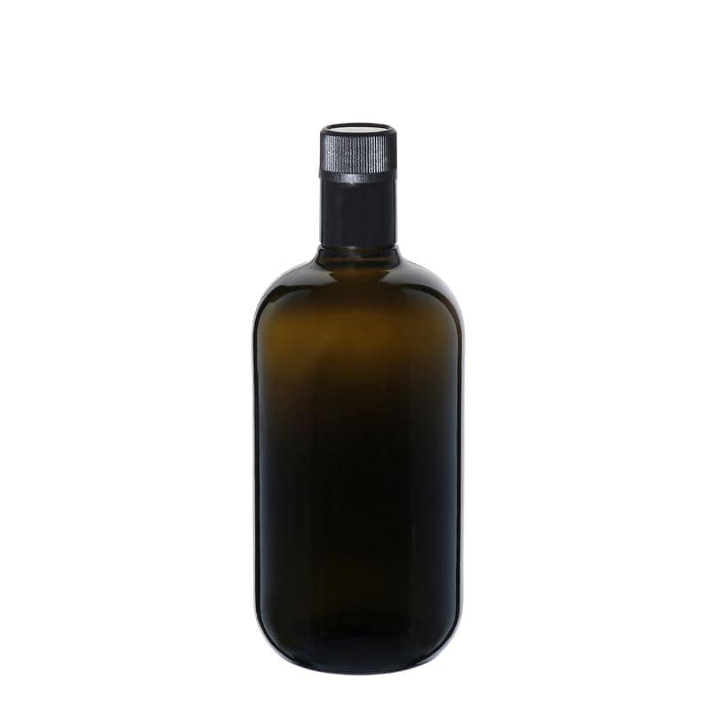 Bouteille de vinaigre / d’huile 750 ml 'Biolio', verre, vert antique, bouchage: DOP