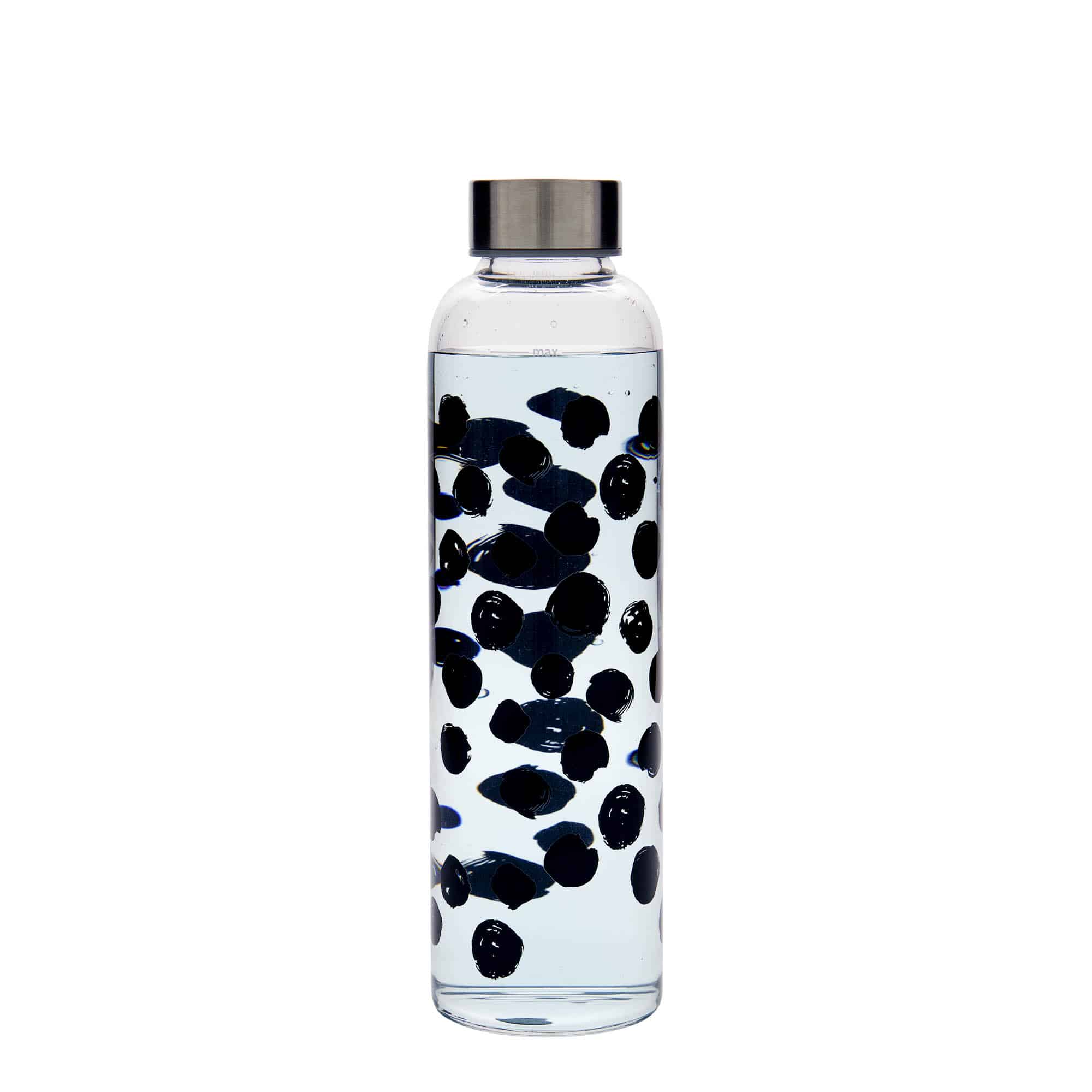 Gourde 500 ml 'Perseus', motif : points noirs, bouchage: Bougage à vis