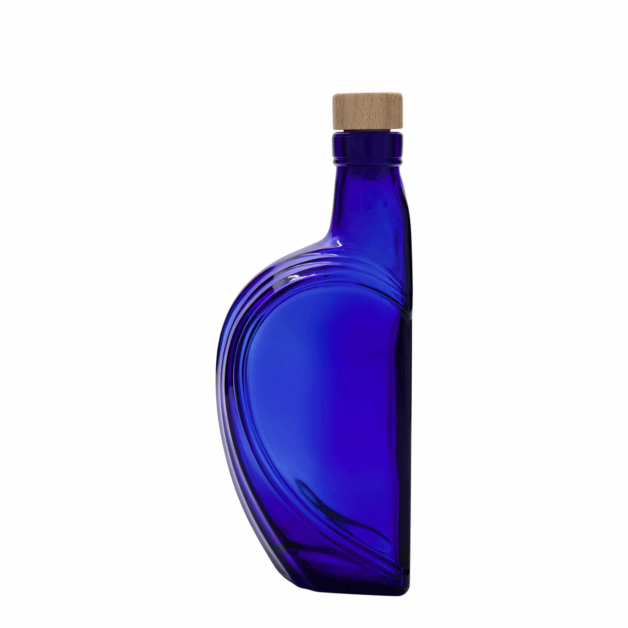 Bouteille en verre 375 ml 'Sweethearts', rectangulaire, bleu royal, bouchage: bouchon