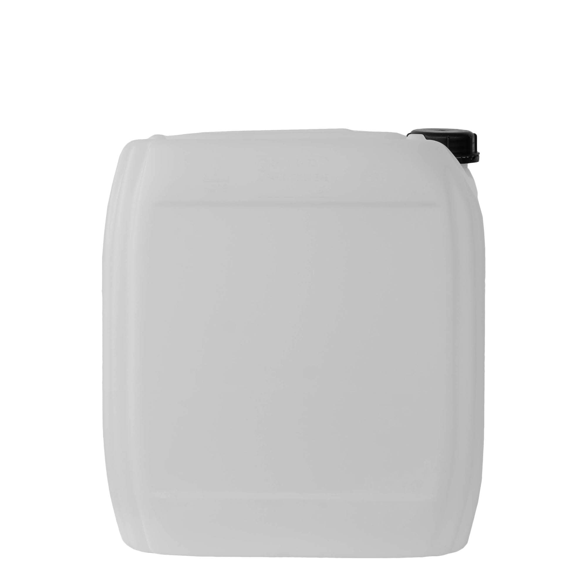 Bidon 25 l, rectangulaire, plastique PEHD, nature, bouchage: ND 60