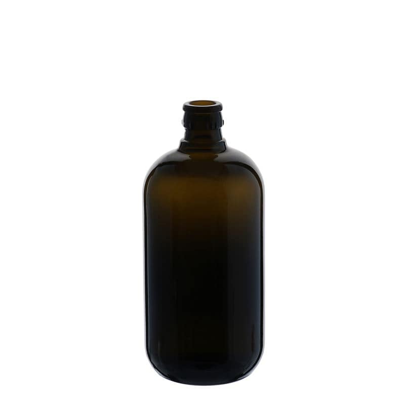 Bouteille de vinaigre / d’huile 750 ml 'Biolio', verre, vert antique, bouchage: DOP