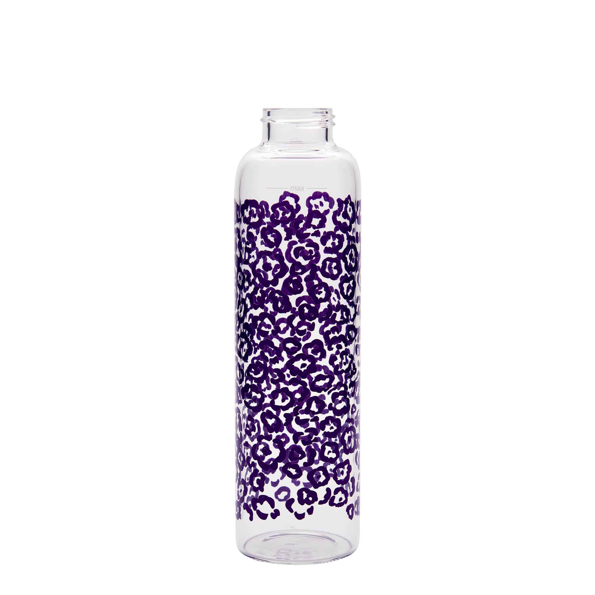 Gourde 500 ml 'Perseus', motif : fleurs lilas, bouchage: Bougage à vis