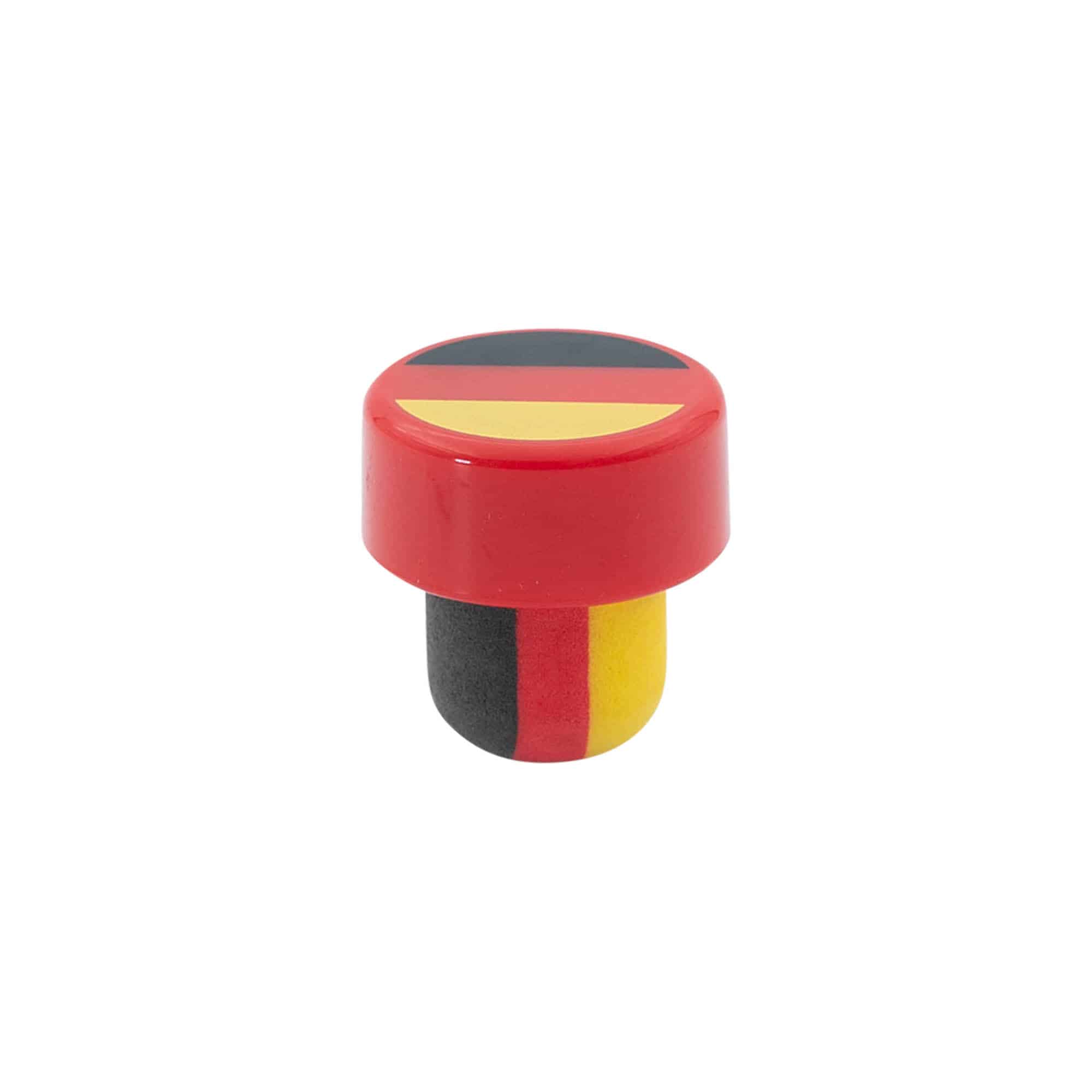 Bouchon à poignée 19 mm 'Allemagne', plastique, multicolore, pour bouchage: bouchon