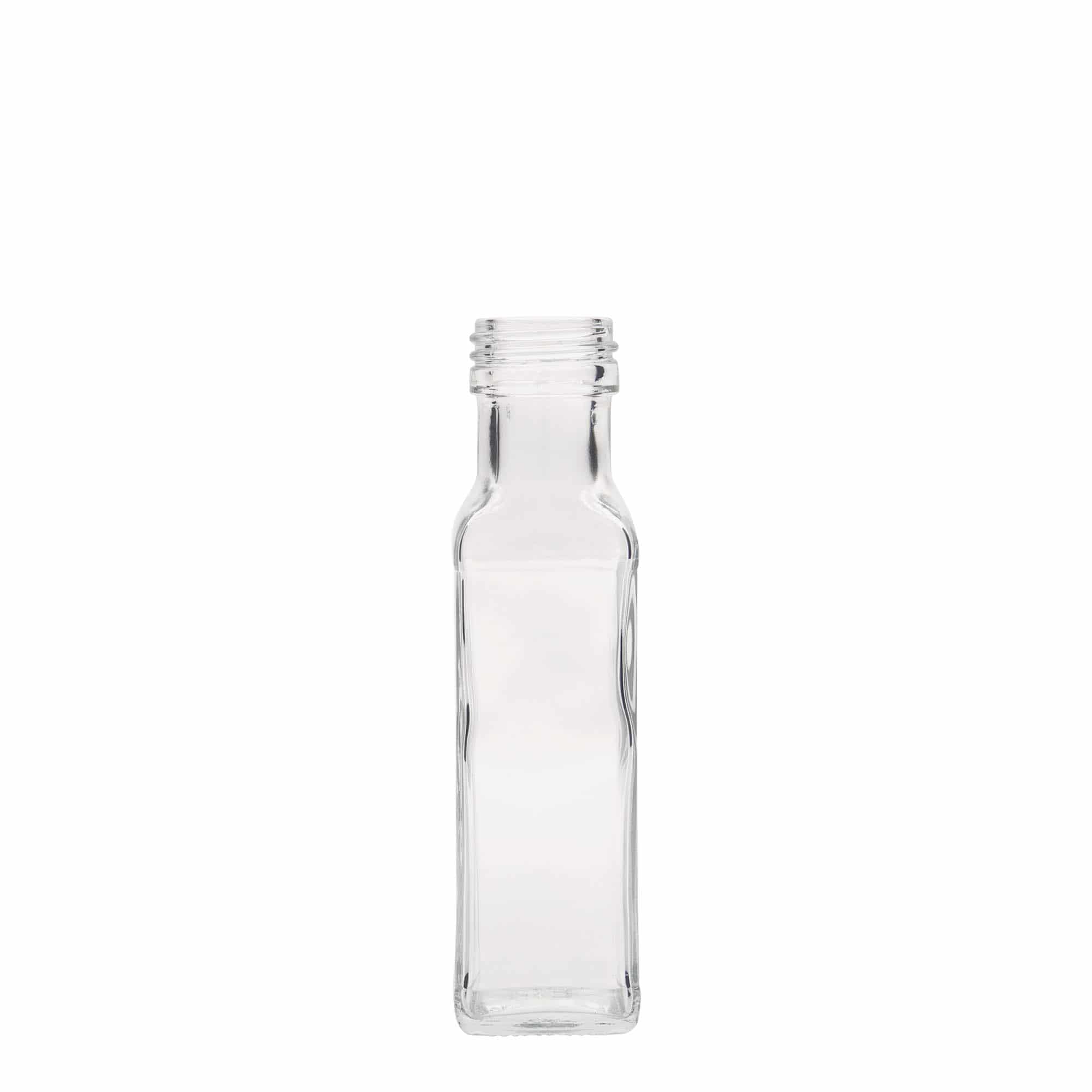 Bouteille en verre 100 ml 'Marasca', carrée, bouchage: PP 31,5
