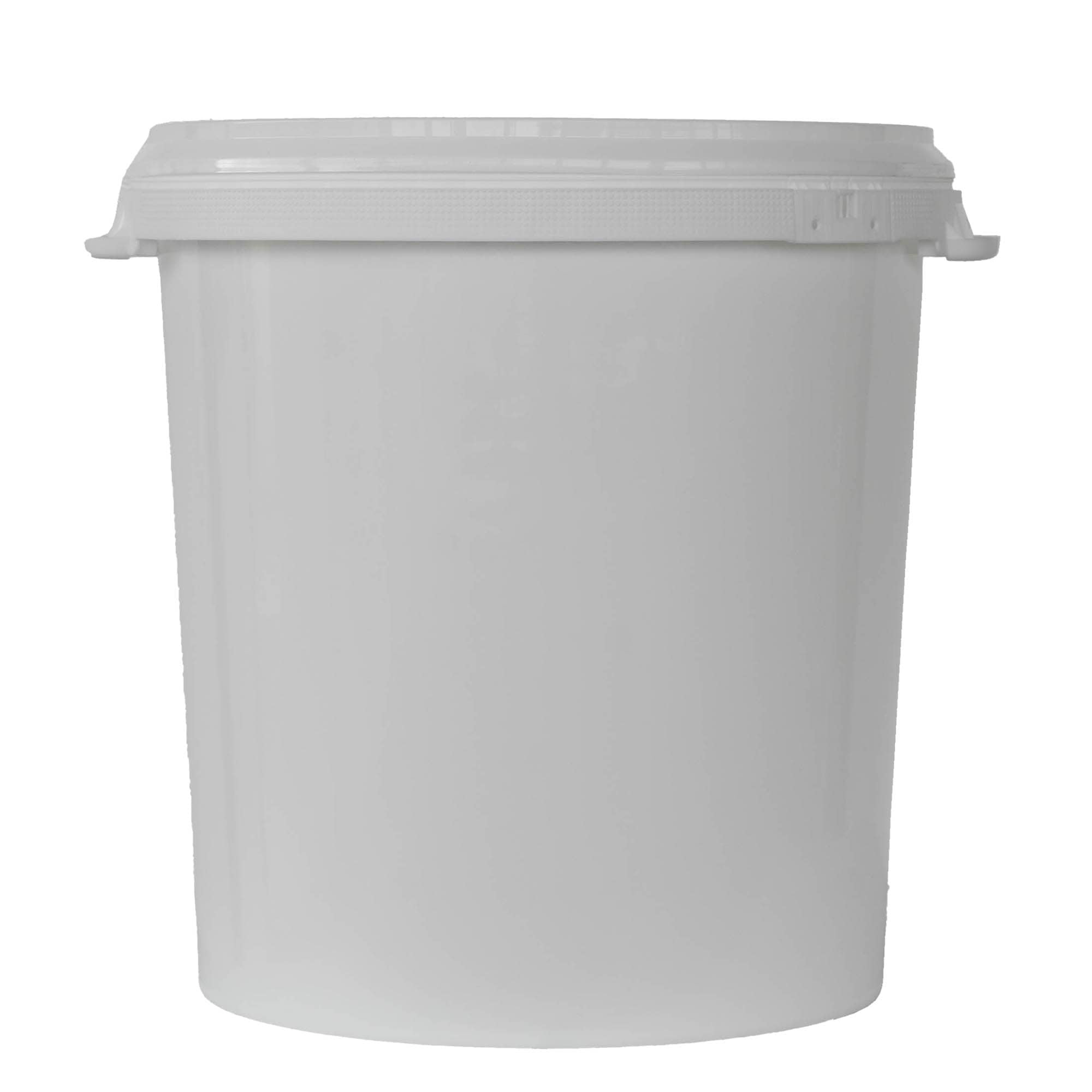 Seau 30 l, plastique PP, blanc