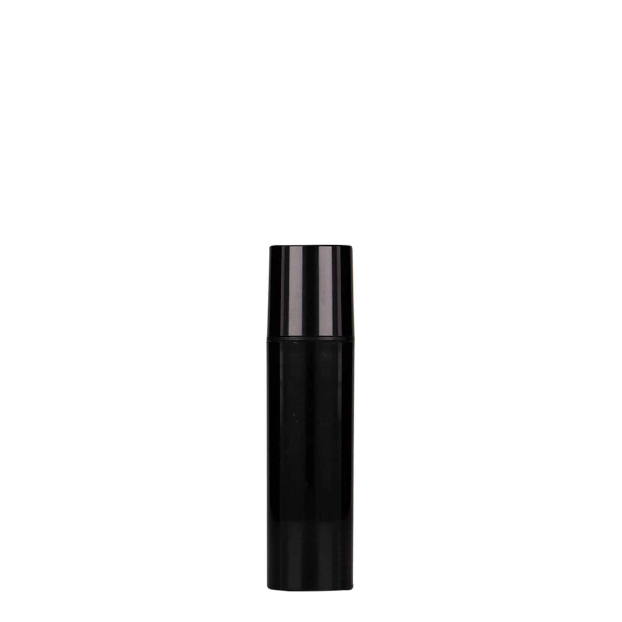 Flacon airless 10 ml 'Nano', plastique PP, noir