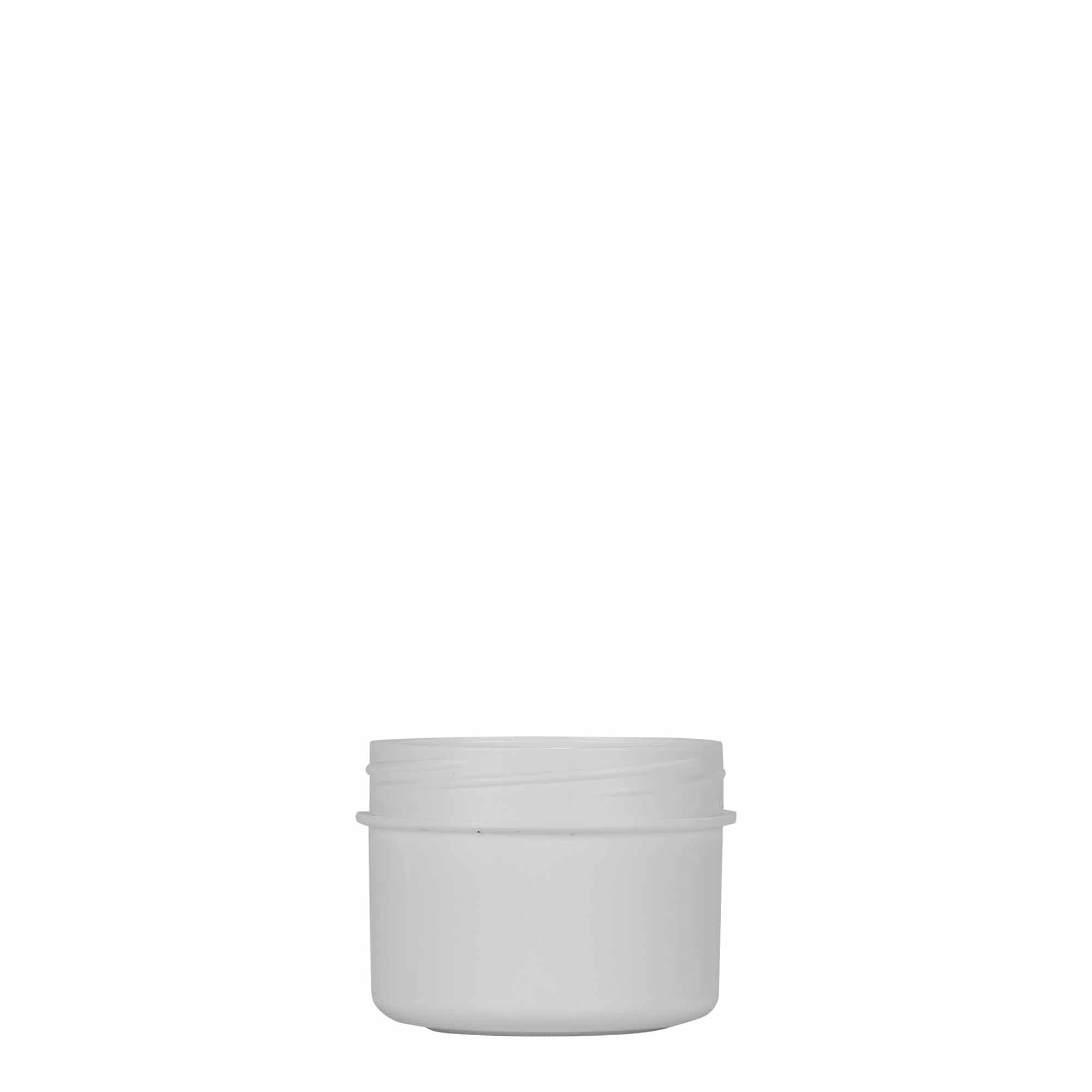 Boîte en plastique 35 ml 'White Line', PP, blanche, bouchage: Bougage à vis