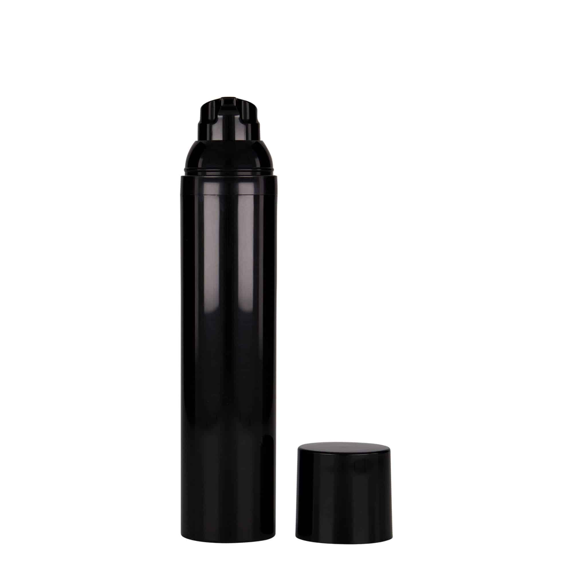 Flacon airless 100 ml 'Mezzo', plastique PP, noir