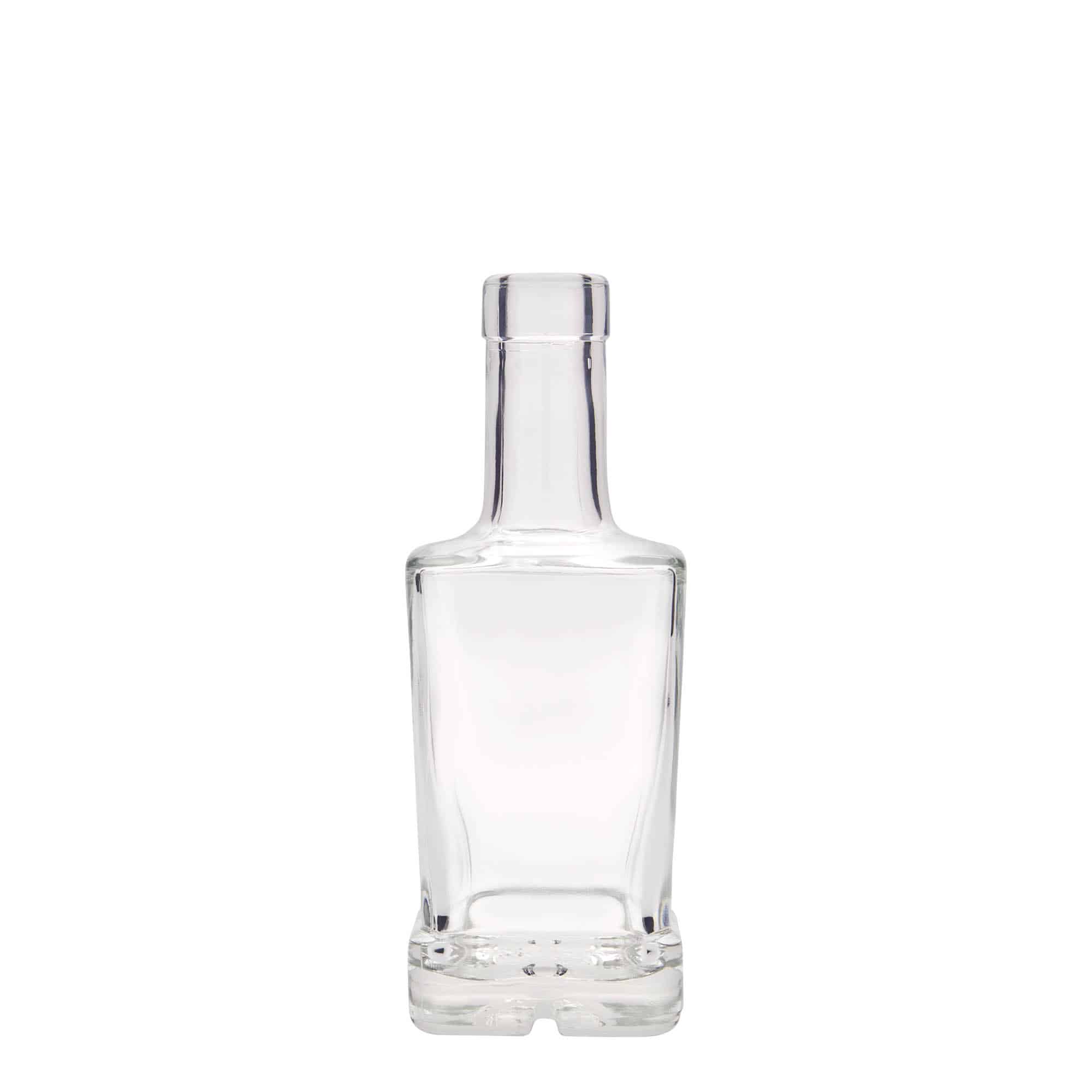 Bouteille en verre 250 ml 'Rene', carrée, bouchage: bouchon