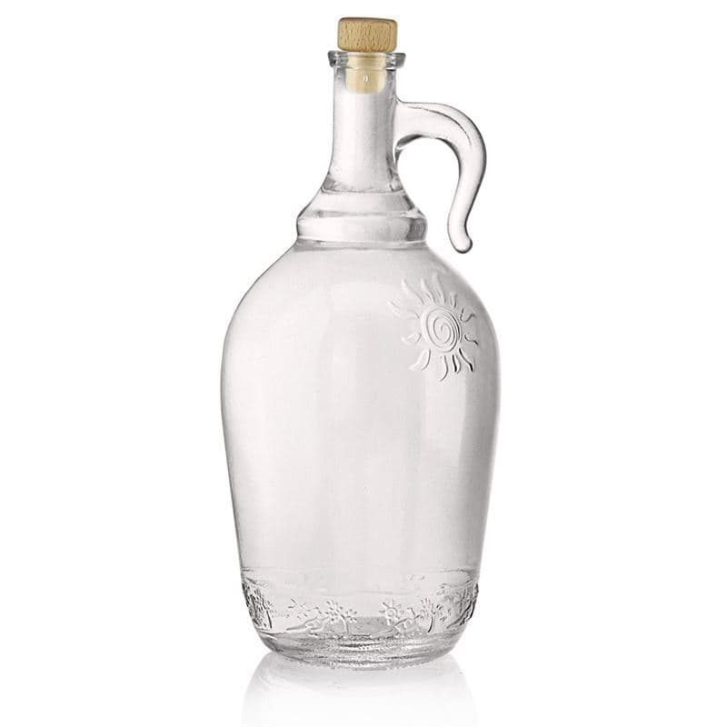 Bouteille en verre 2 000 ml 'Sunny', bouchage: bouchon