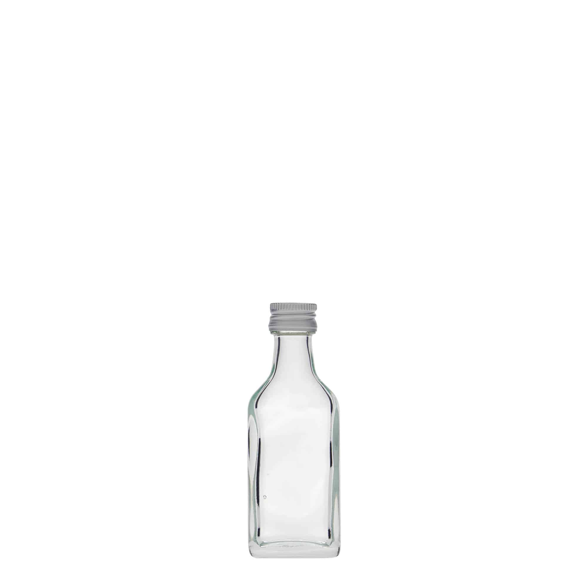 Flasque 20 ml, rectangulaire, verre, bouchage: PP 18