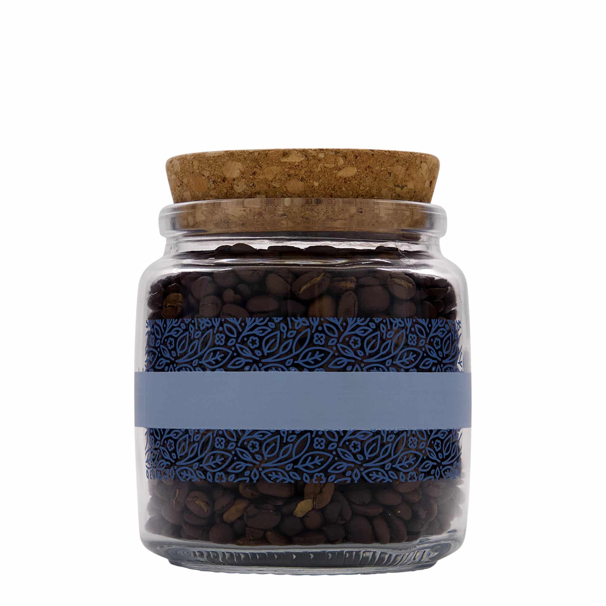 Pot rond 750 ml 'Giara', motif : naturalmente blu, bouchage: bouchon