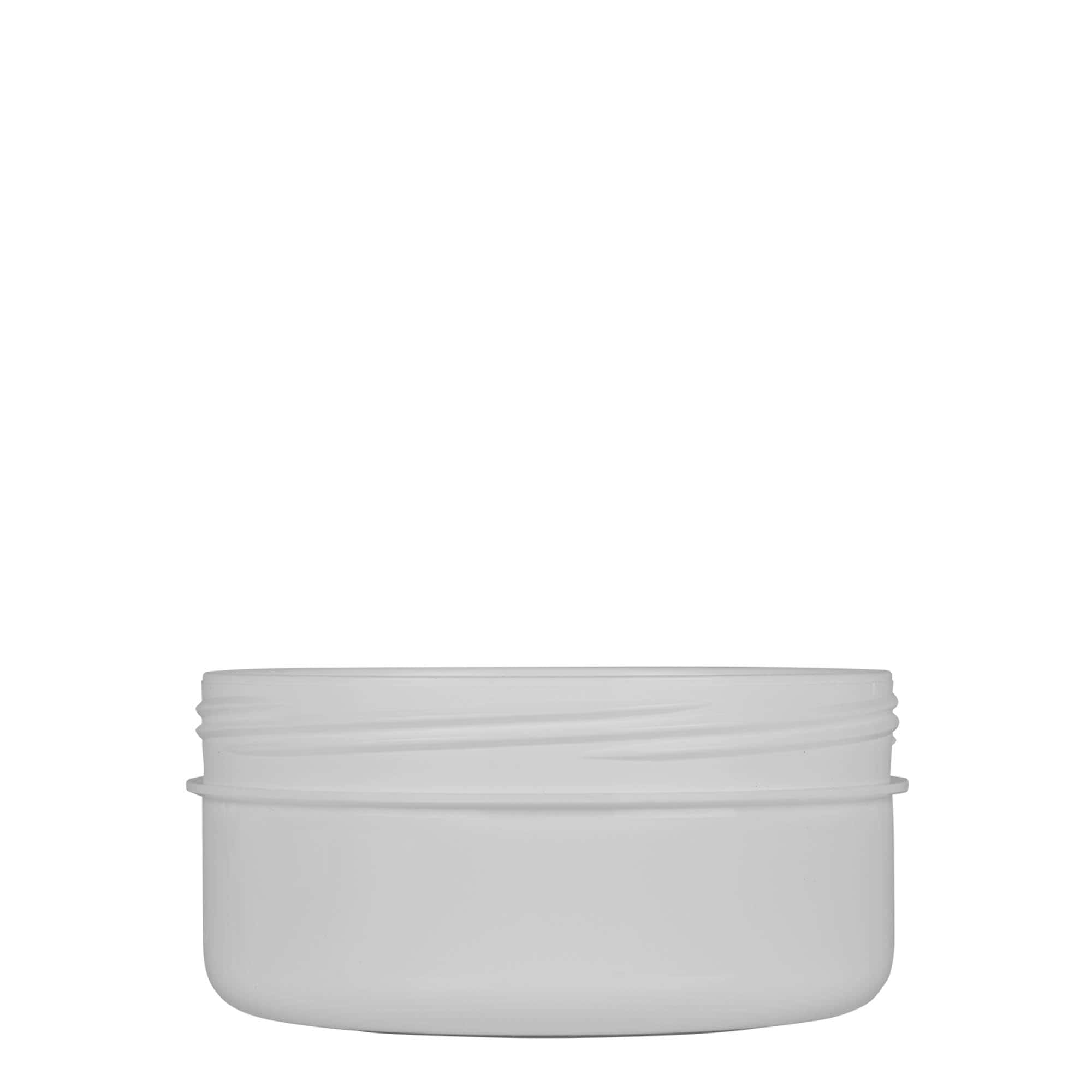 Boîte en plastique 250 ml 'White Line', PP, blanche, bouchage: Bougage à vis