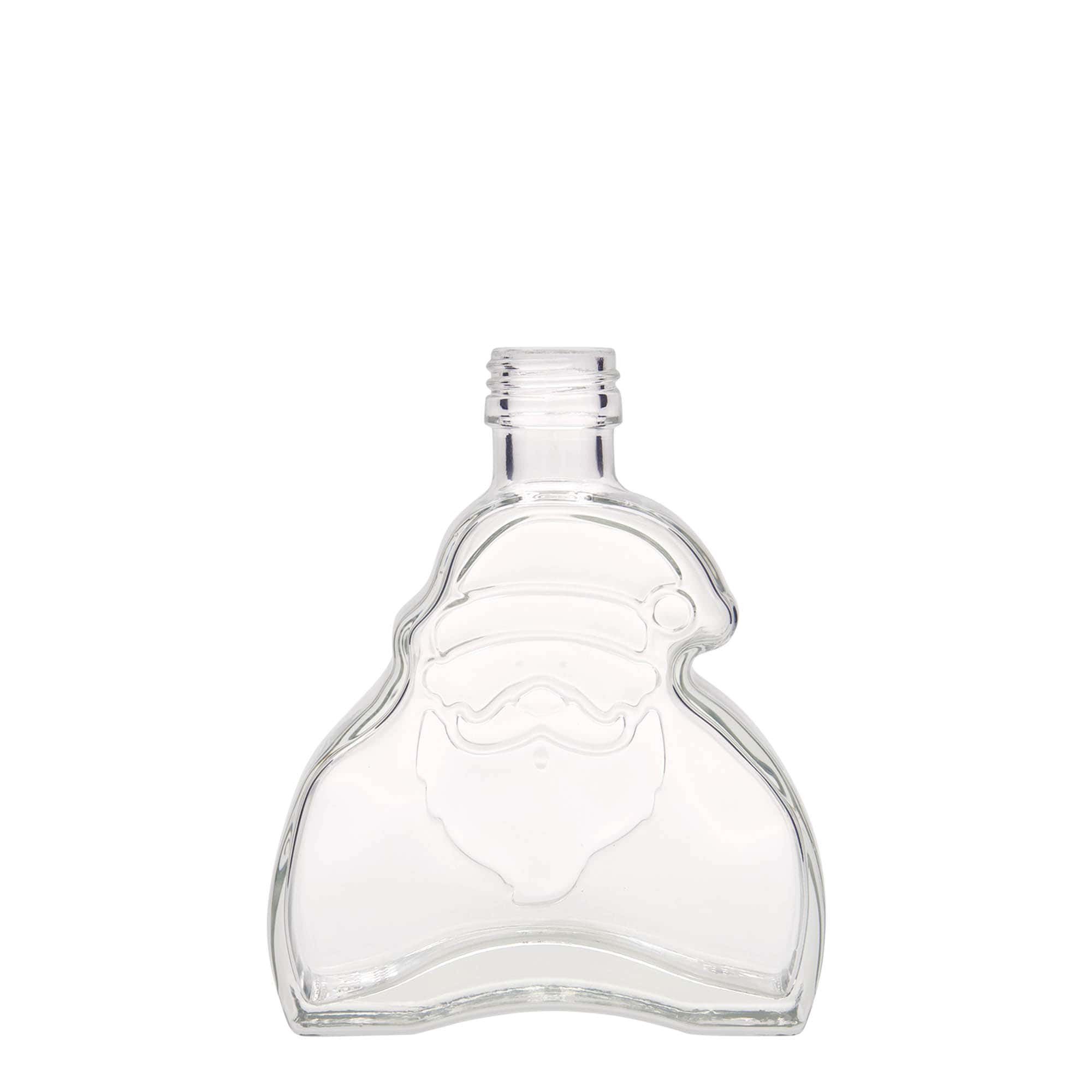 Bouteille en verre 200 ml 'Santa Claus', bouchage: PP 28