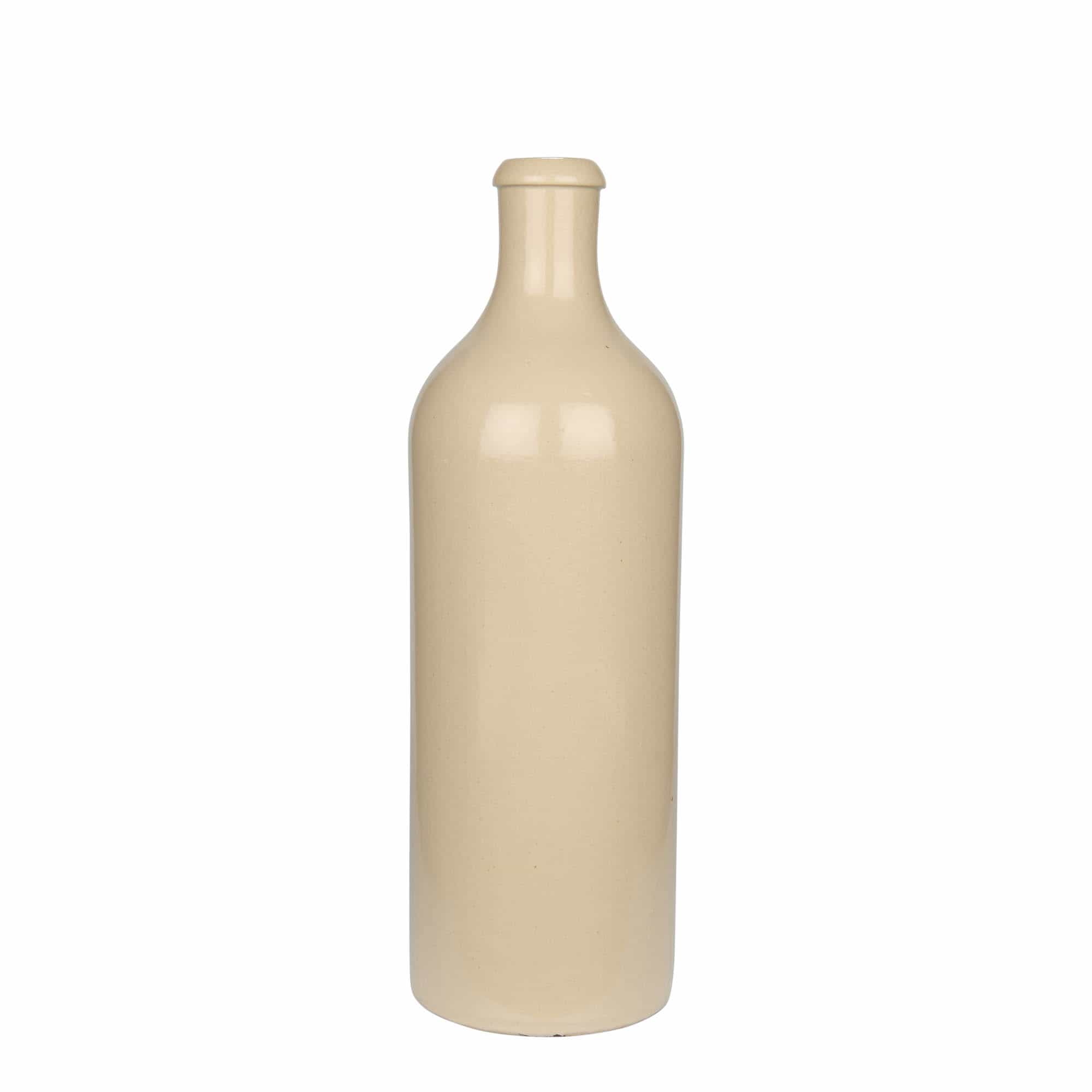 Chope en terre cuite 750 ml, grès, beige, bouchage: bouchon