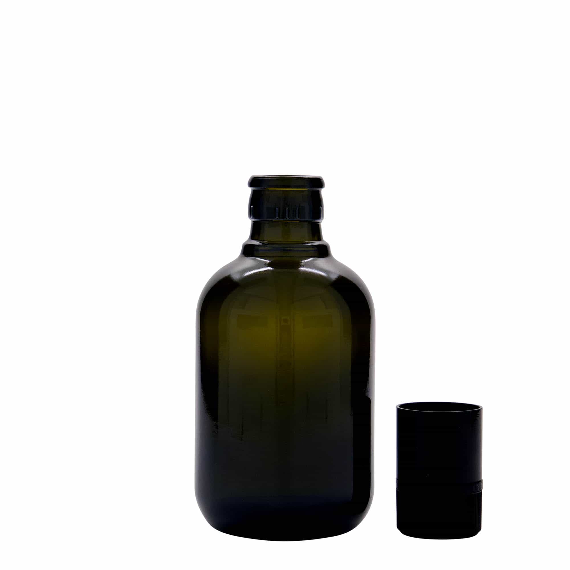 Bouteille de vinaigre / d’huile 250 ml 'Biolio', verre, vert antique, bouchage: DOP