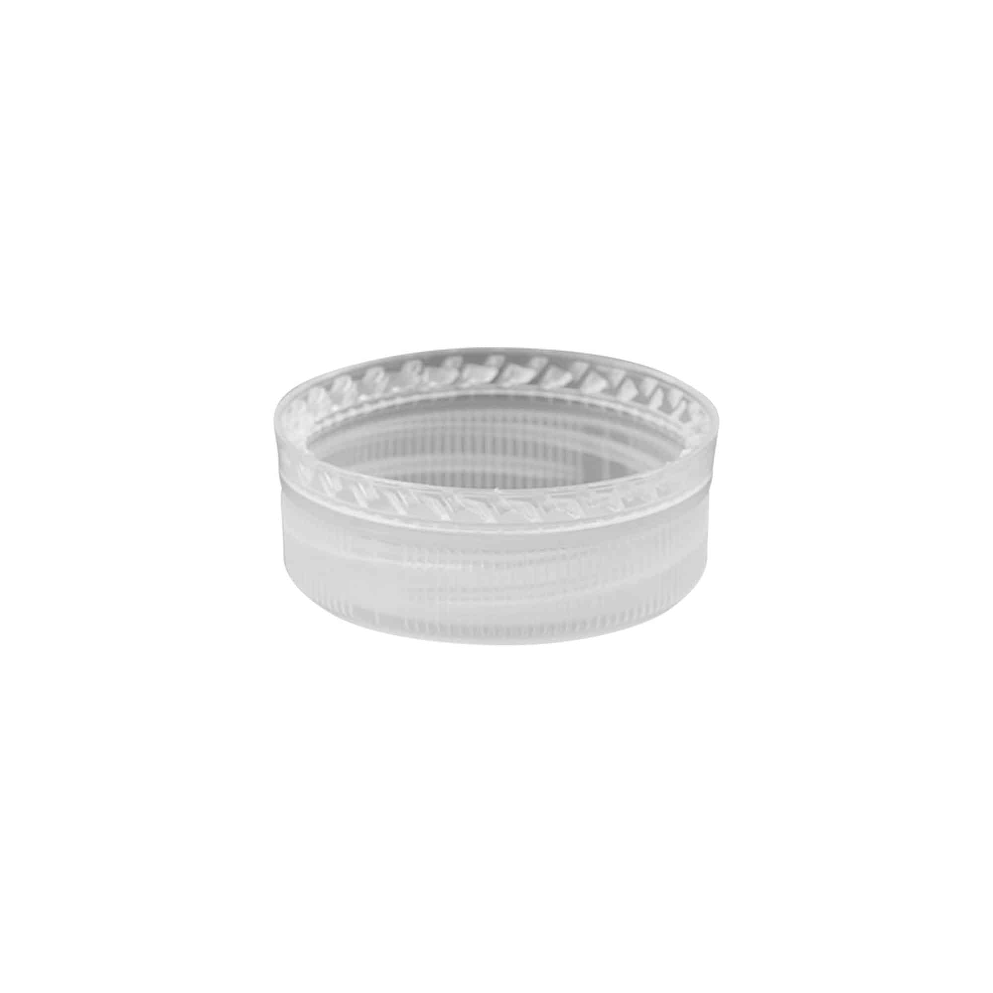 Bougage à vis avec filetage à double départ, plastique PE, blanc, pour bouchage: PET 38 mm