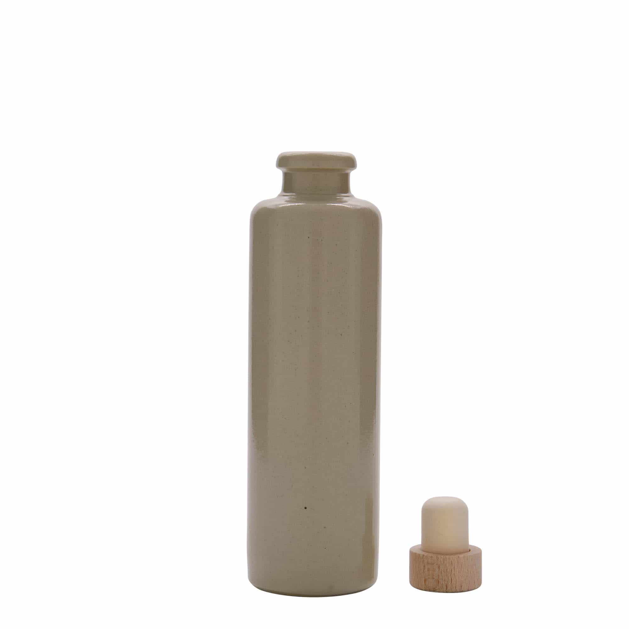 Chope en terre cuite 200 ml, grès, beige, bouchage: bouchon