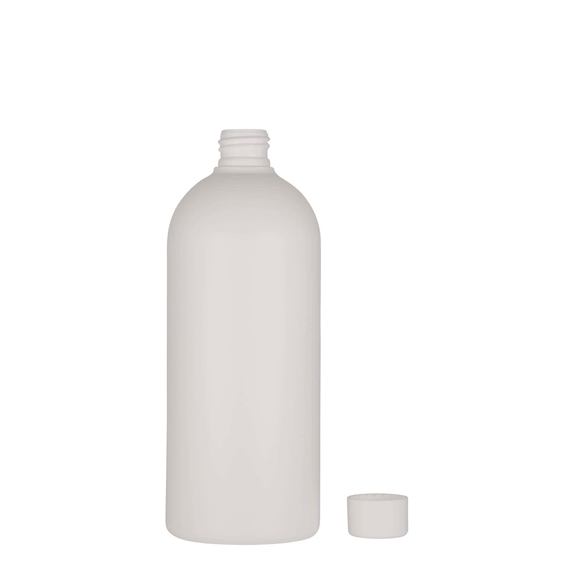 Bouteille en plastique 500 ml 'Tuffy', PEHD, blanche, bouchage: GPI 24/410