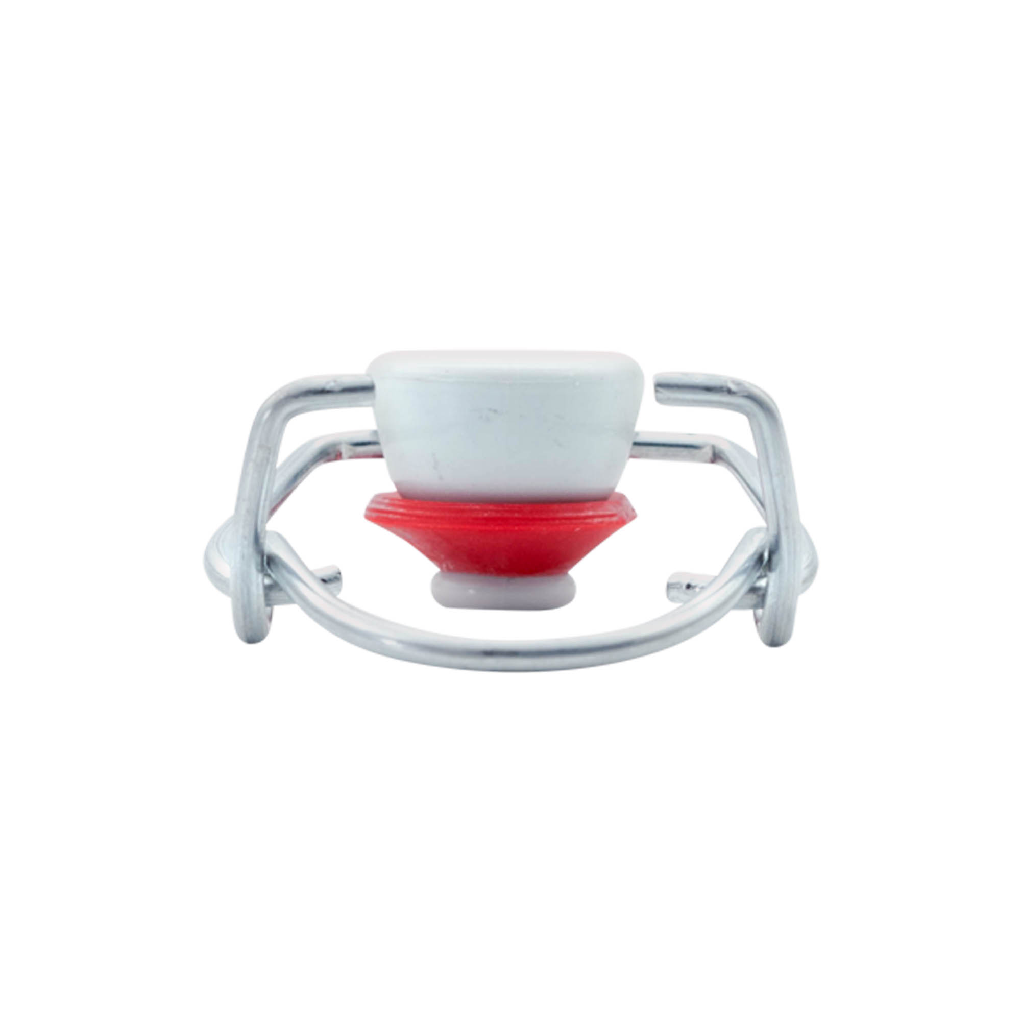 Bouchon mécanique standard, plastique, rouge-blanc