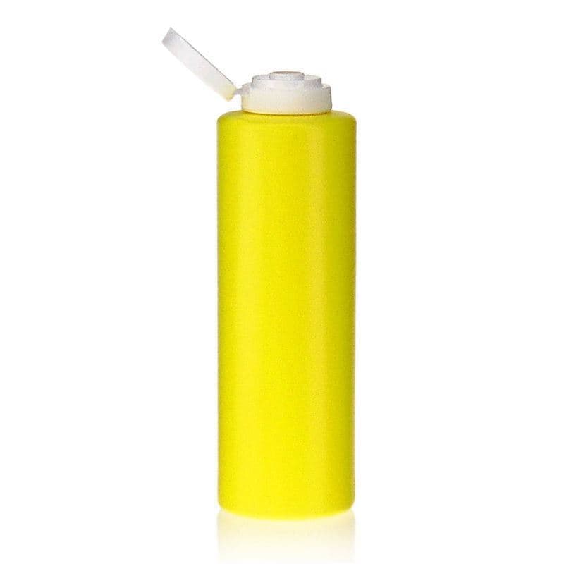 Flacon à sauce 500 ml , plastique LDPE, jaune, bouchage: GPI 38/400
