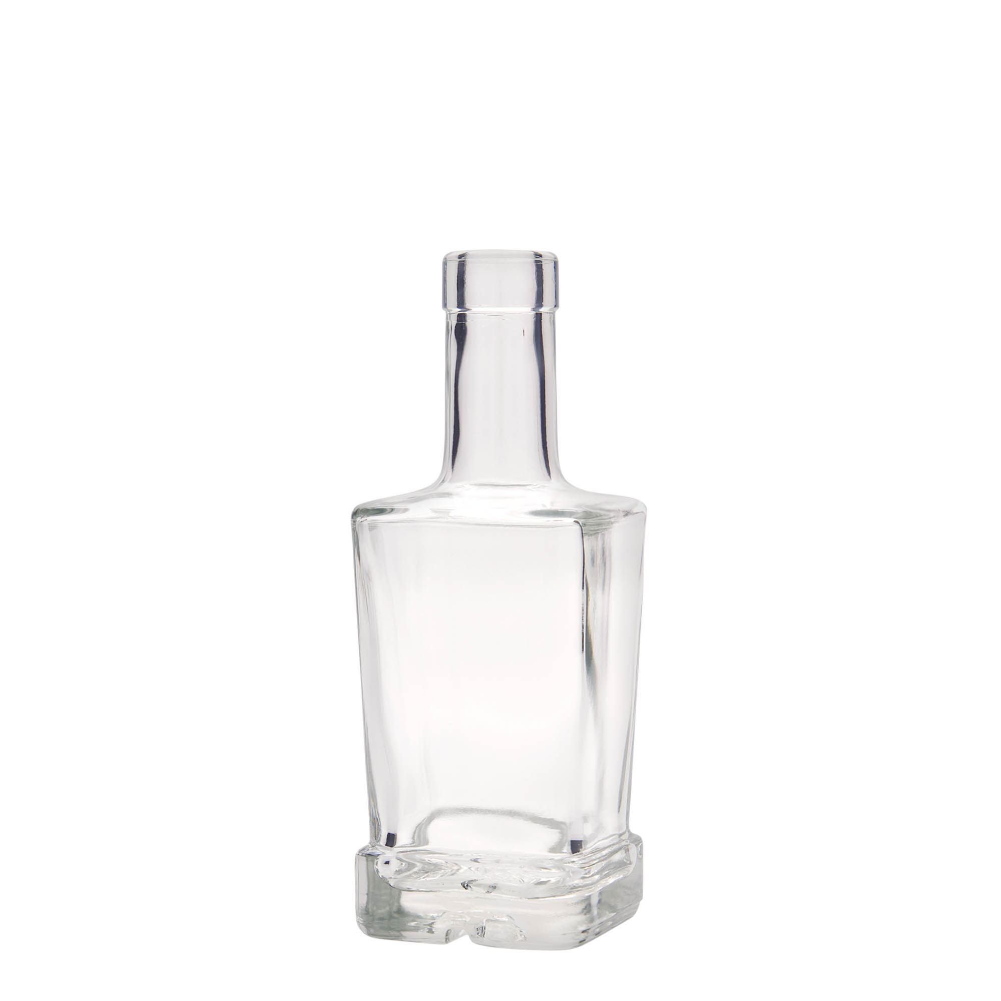 Bouteille en verre 250 ml 'Rene', carrée, bouchage: bouchon